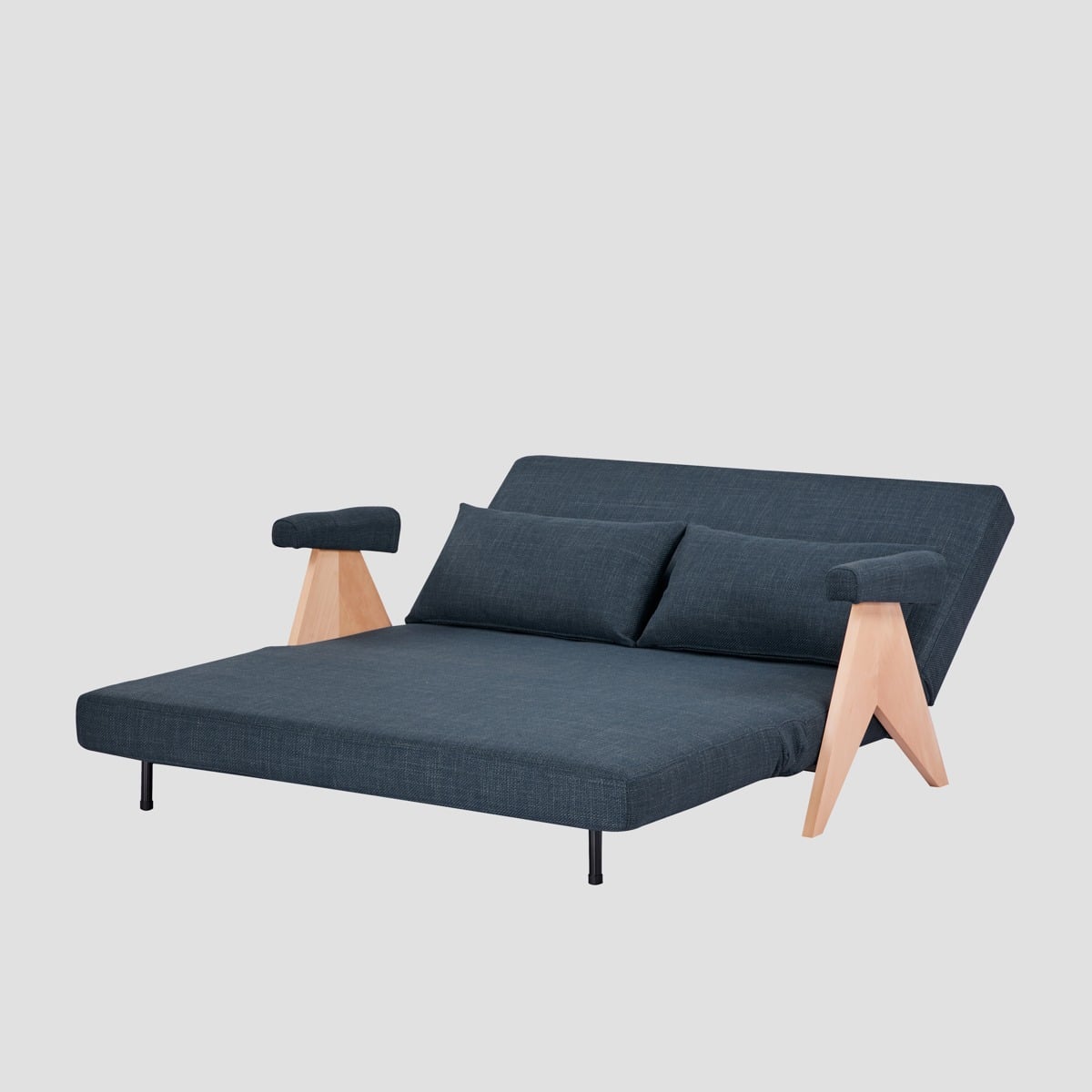 Sofa CALORE 2-osobowa, z funkcją spania granatowa 157x90x82 cm