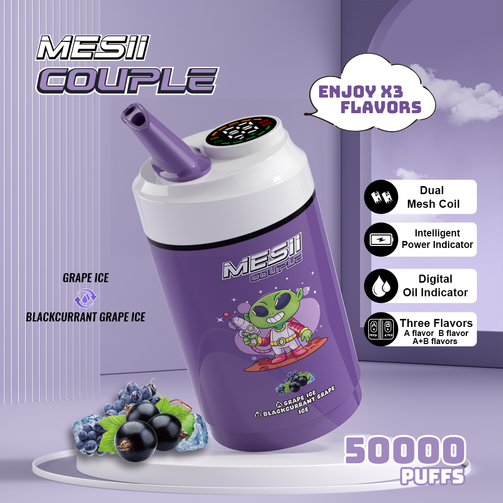 Mesii Couple 50K Puffs Triple Mode Flavor Vape | Two Flavours You Can Switch And Blend