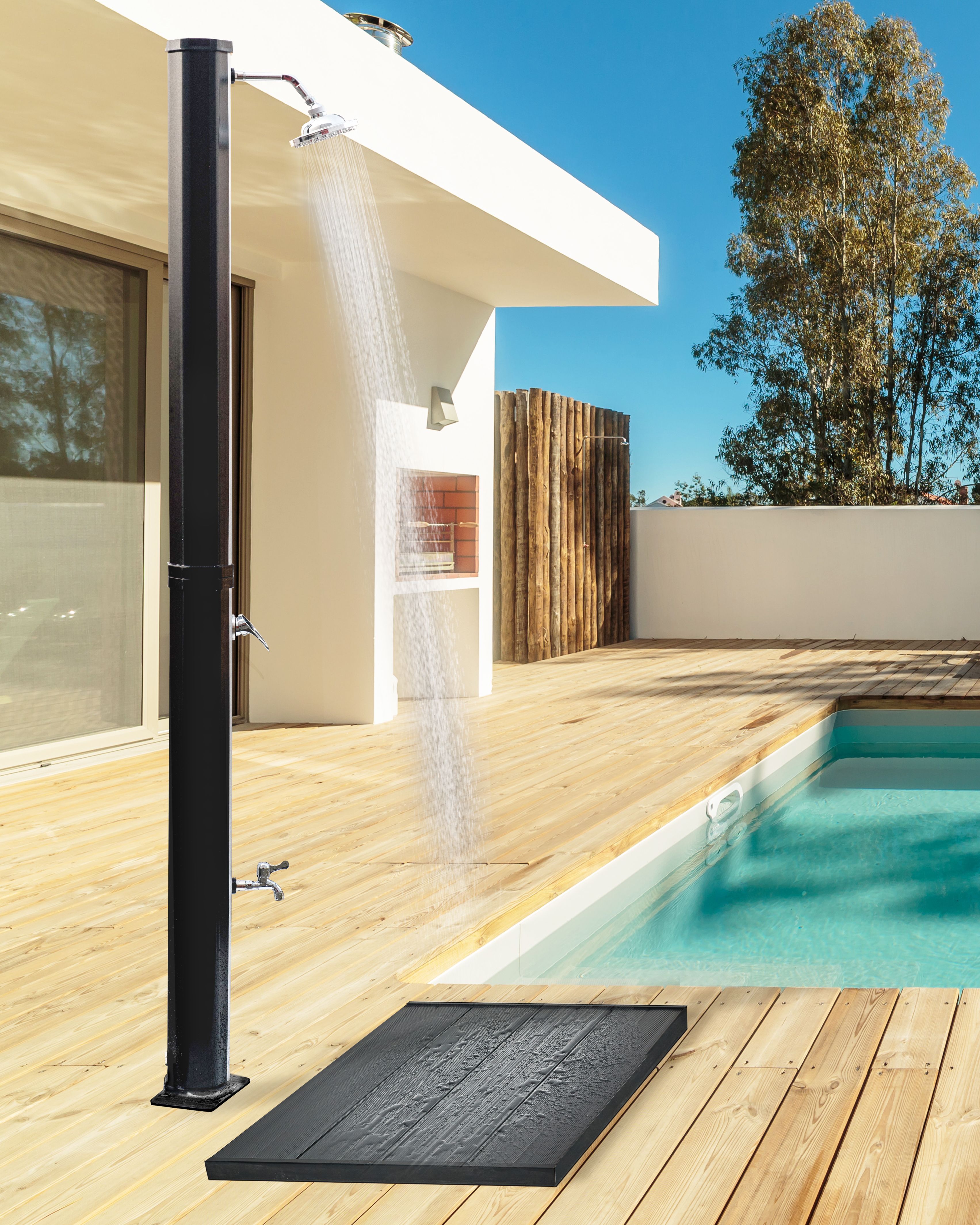 Freestanding Outdoor Solar Shower TUXPAM Black