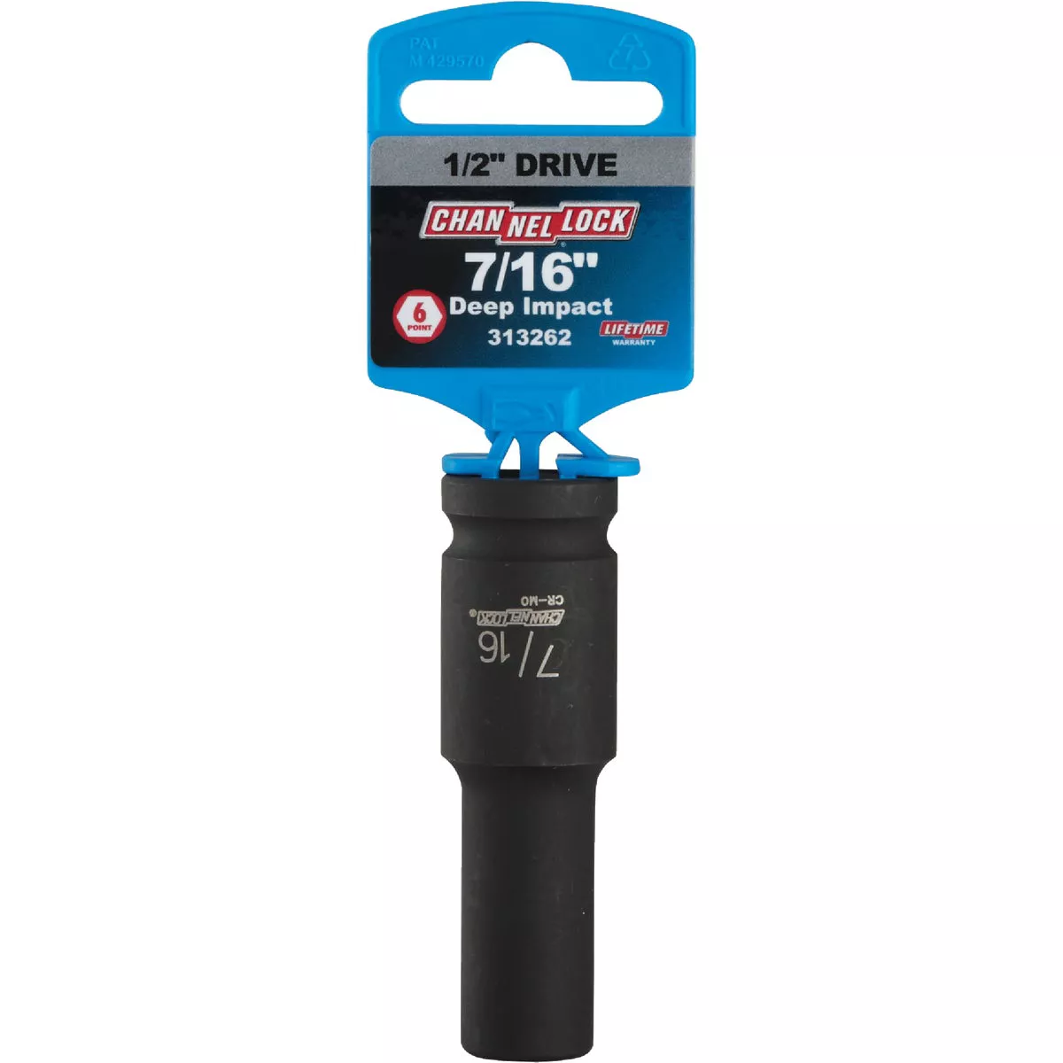 Channellock 1/2 In. Drive 7/16 In. 6-Point Deep Standard Impact Socket