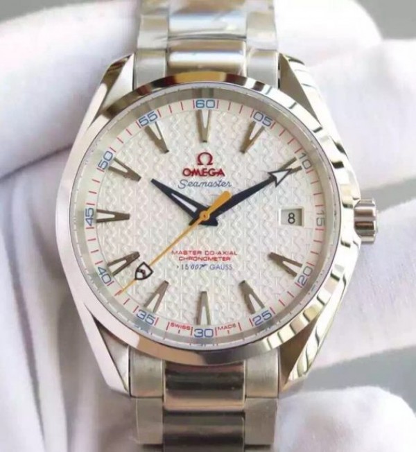 Replica Omega XF Seamaster CO-AXIAL Master James Bond White Textured Dial SS Bracelet A8507 - Elite Watch Atelier