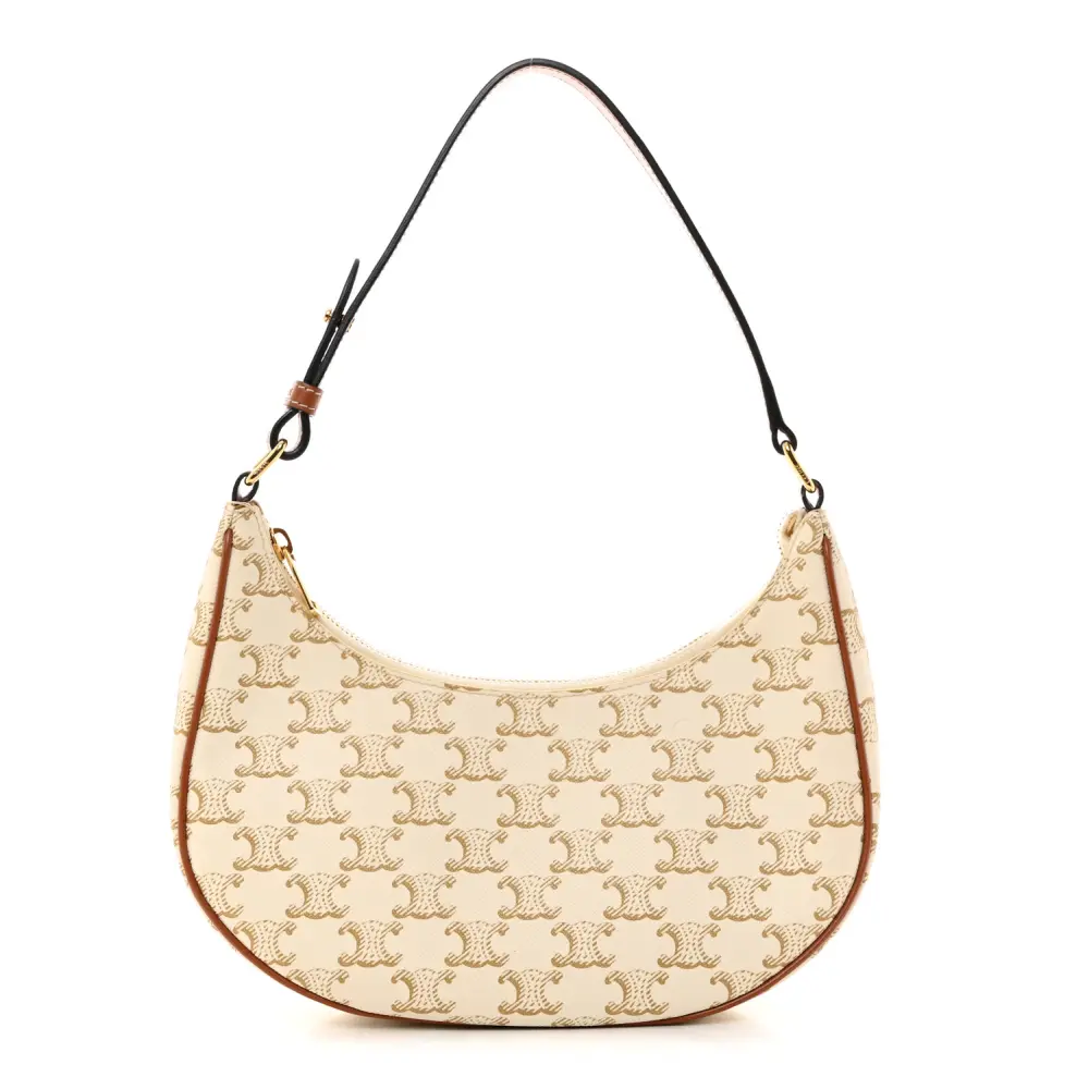 Mirror Quality Replica Celine White Canvas & Leather Ava Bag1:1High-quality replica