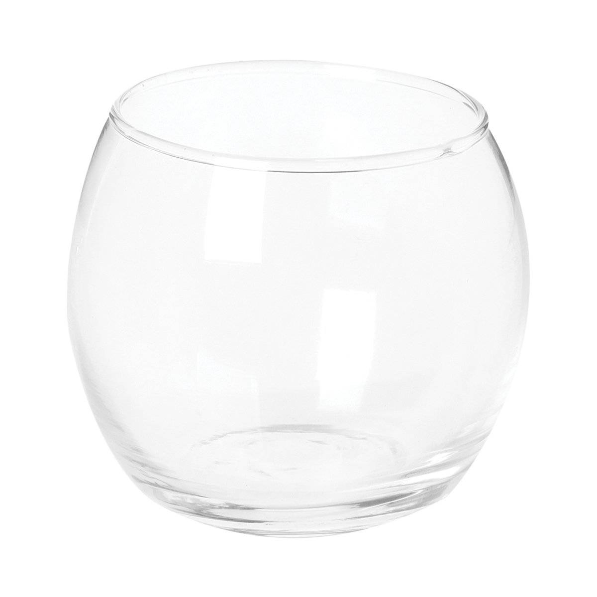 Candle holder, glass H.7 cm