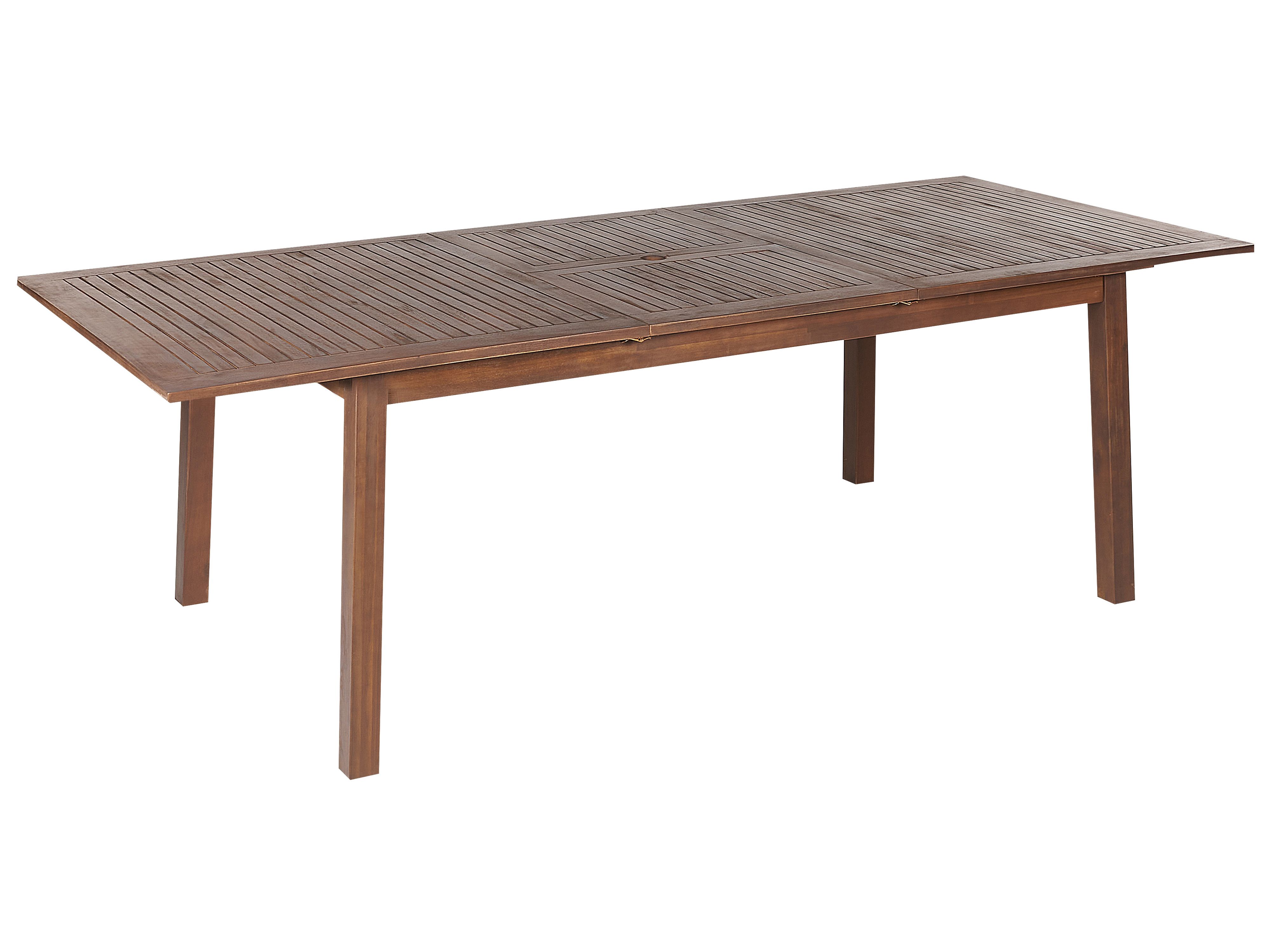 Extending Garden Dining Table CESANA 180/240 cm 100 cm Acacia Wood Dark Brown