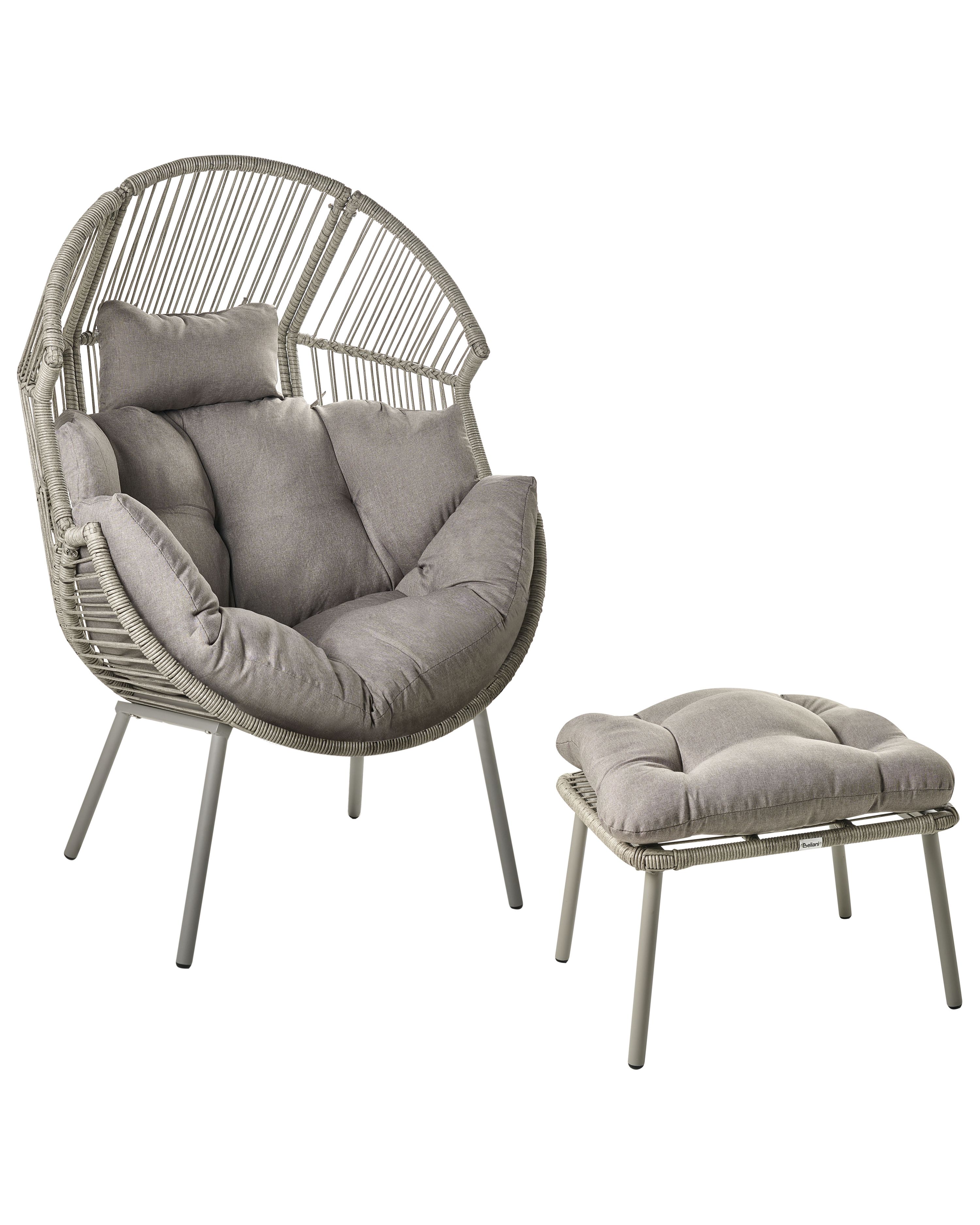 Garden Chair MURANO PE Rattan Grey