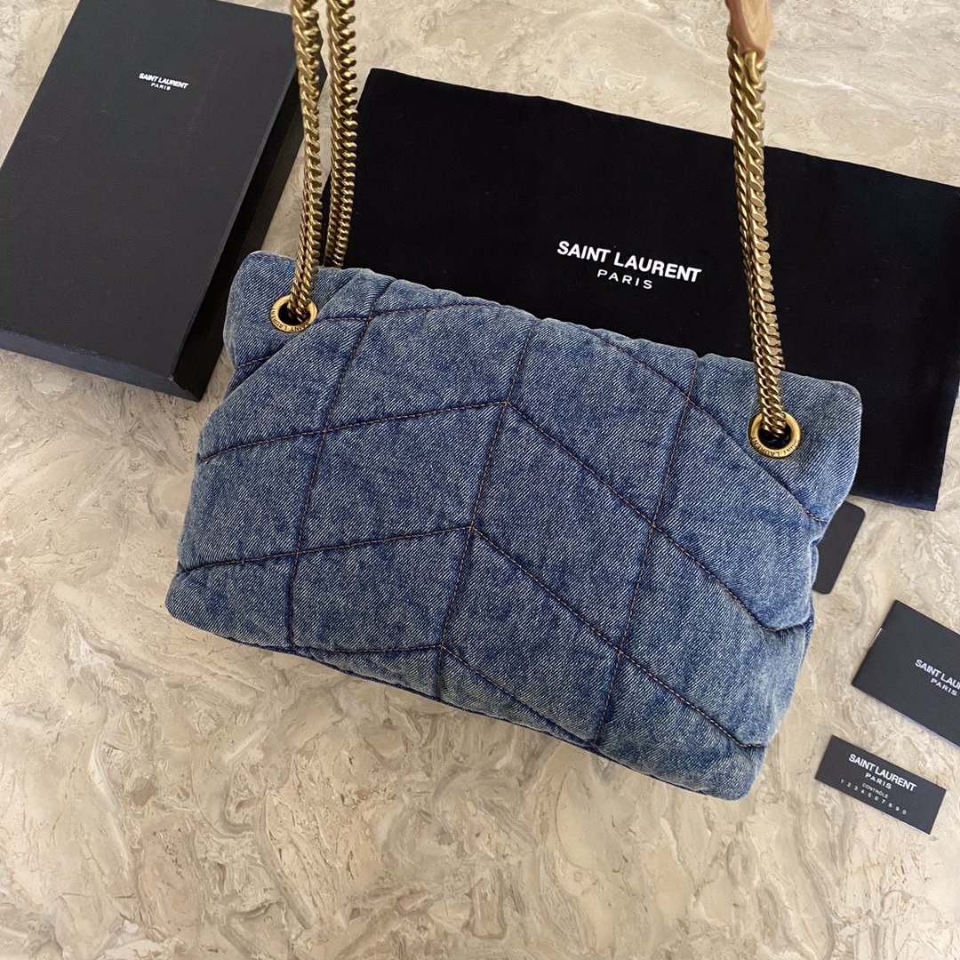 PUFFER MEDIUM BAG IN QUILTED LAMBSKIN1:1High-quality replica