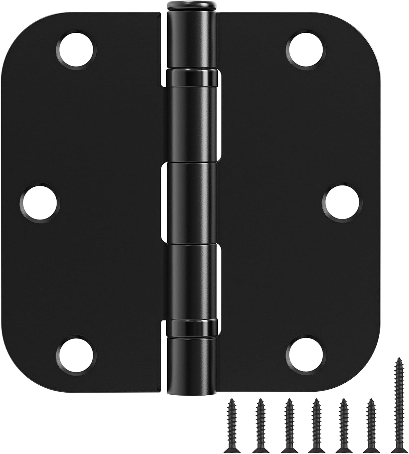 36 Pack Ball Bearing Matte Black Door Hinges 3.5 Inch 5/8