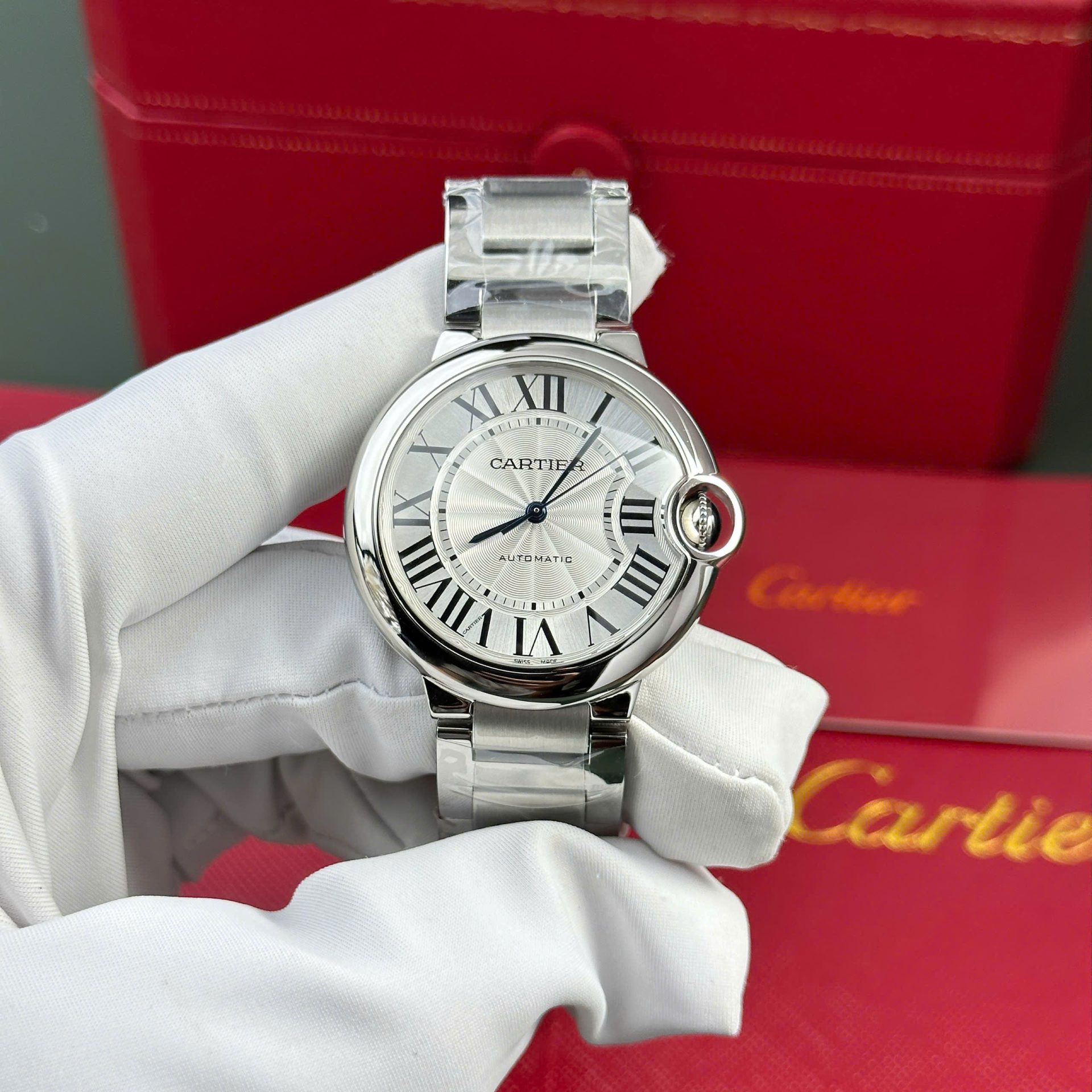 Cartier Ballon Bleu Replica Watch White Dial Metal Wire AF Factory 36mm - Top club