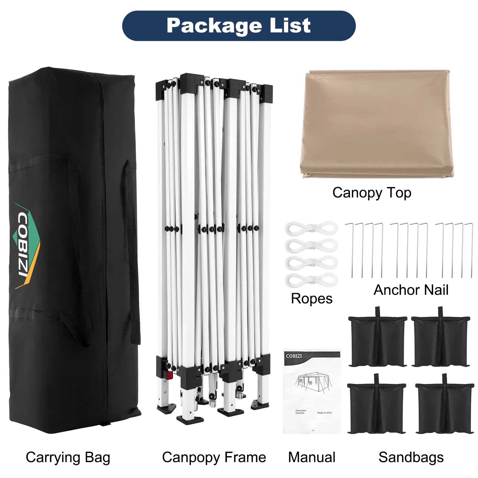 SANOPY 10'x10' EZ Pop Up Canopy Tent Outdoor Party Instant Shelter Portable Folding Beach Canopy with 4 Sandbag & Carrying Bag, Black - Image 29