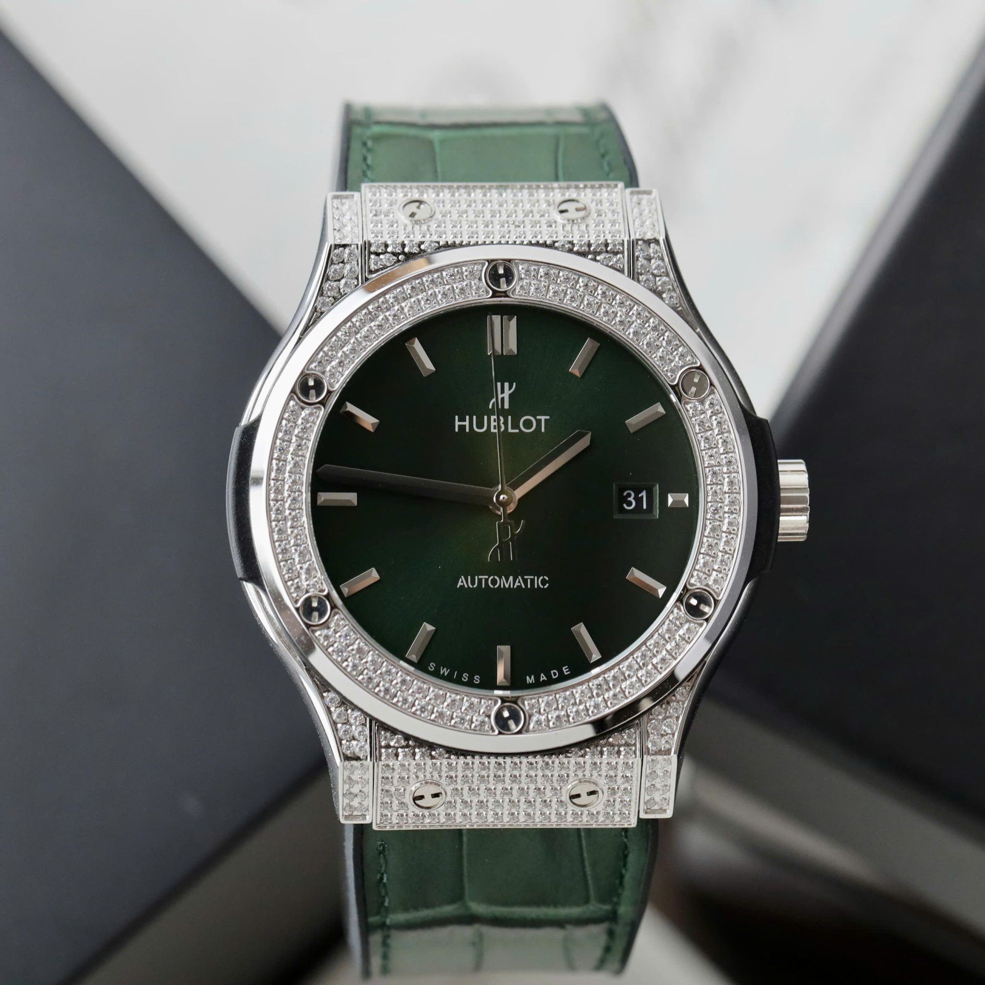 Hublot Classic Fusion Replica Watch Green Dial HB Factory 42mm - Top club