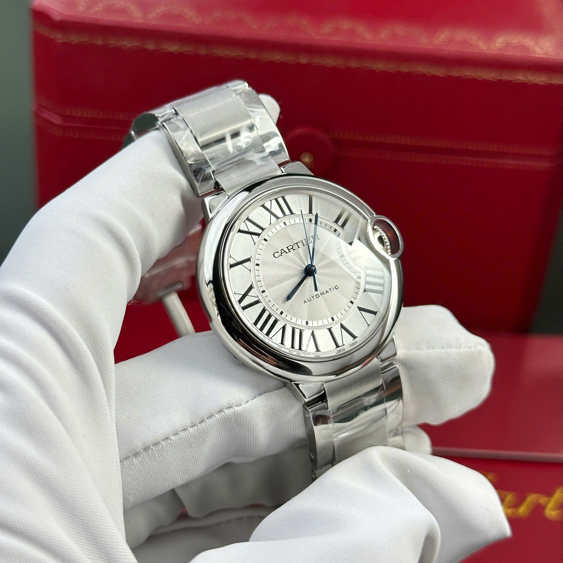 Cartier Ballon Bleu Replica Watch White Dial Metal Wire AF Factory 36mm - Top club