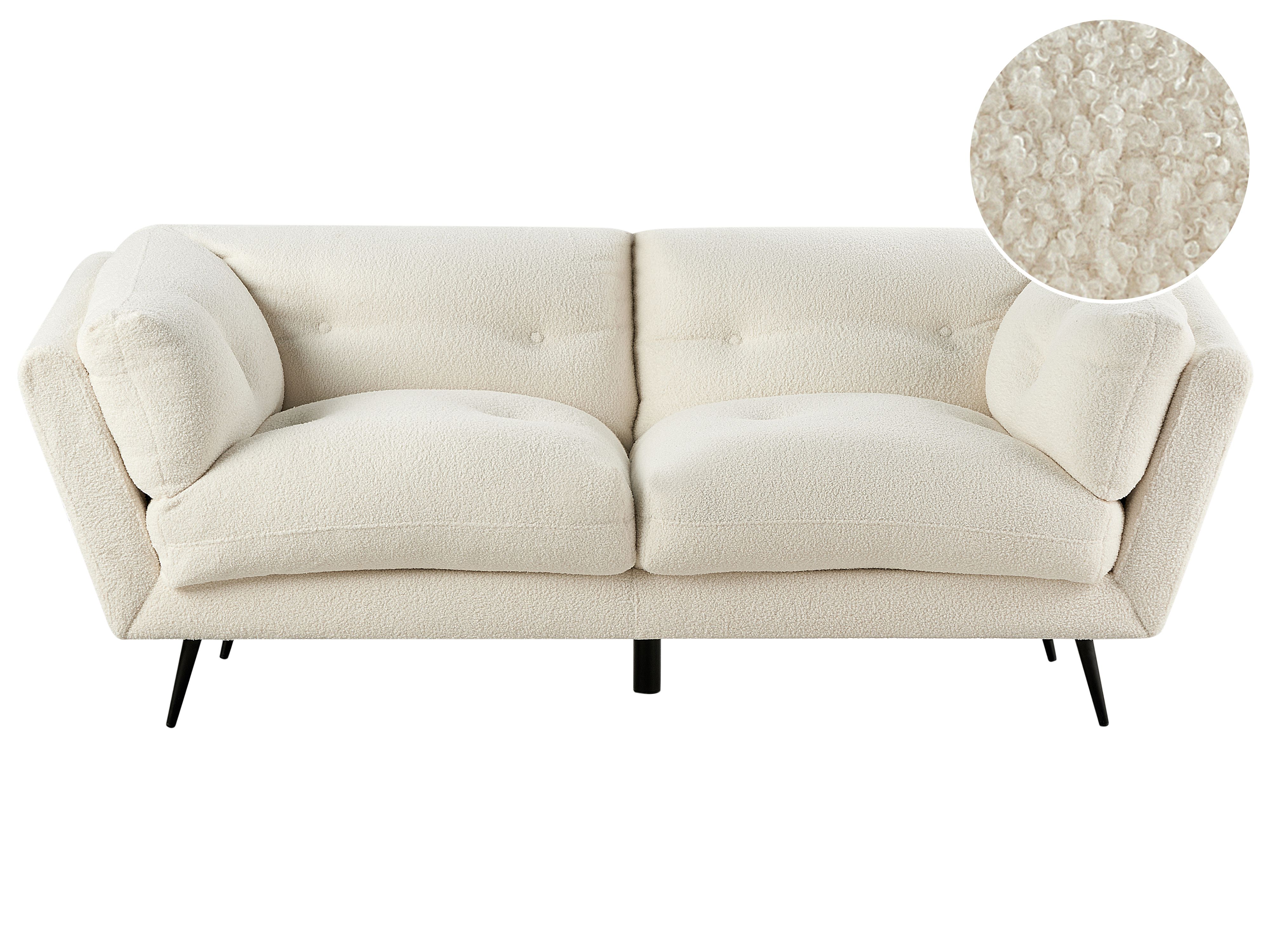 Sofa 3 Seater LENVIK Boucle White