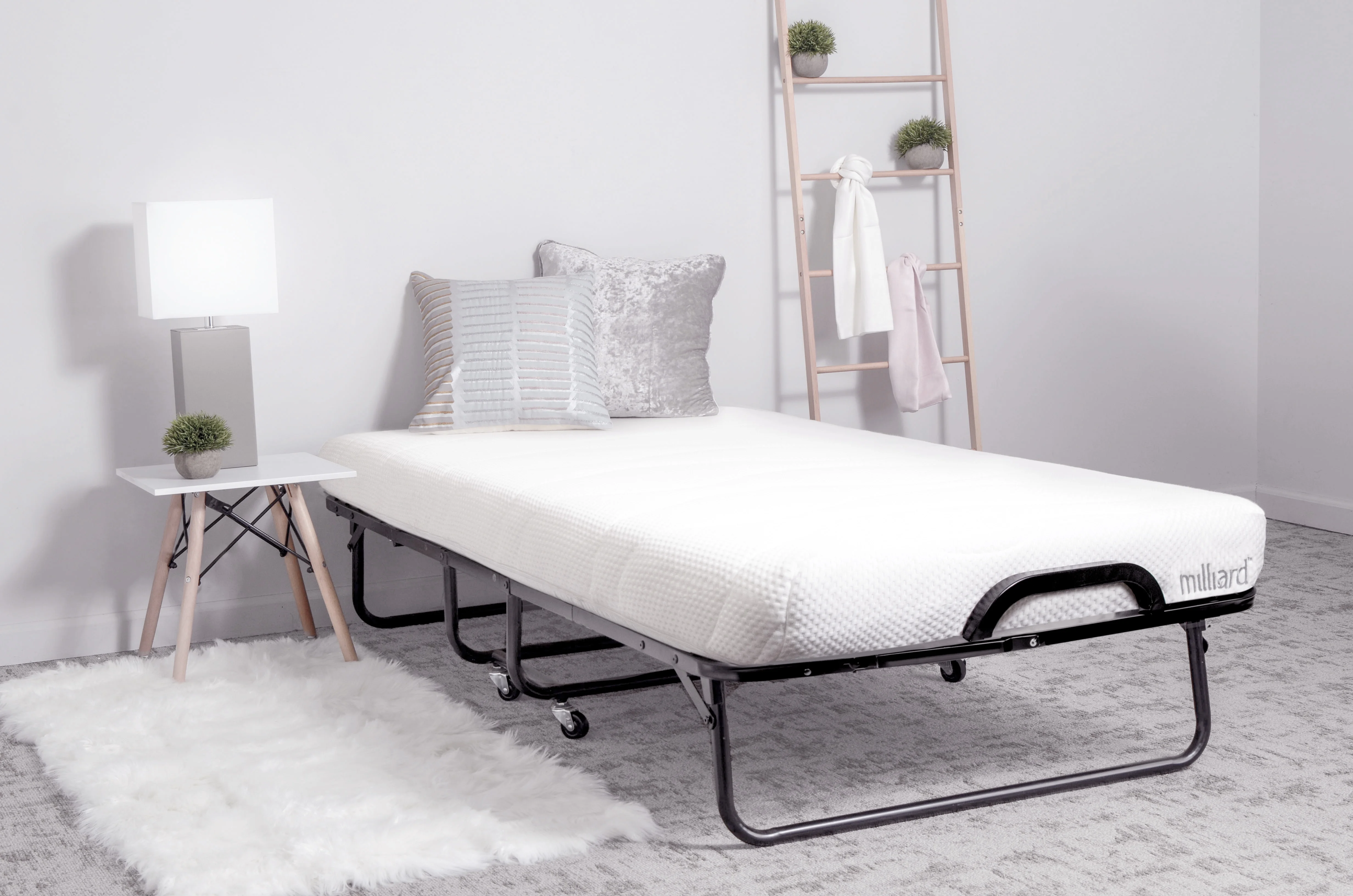 Milliard Diplomat Adjustable Size Modern Folding Bed with Memory Foam Mattress - Image 4