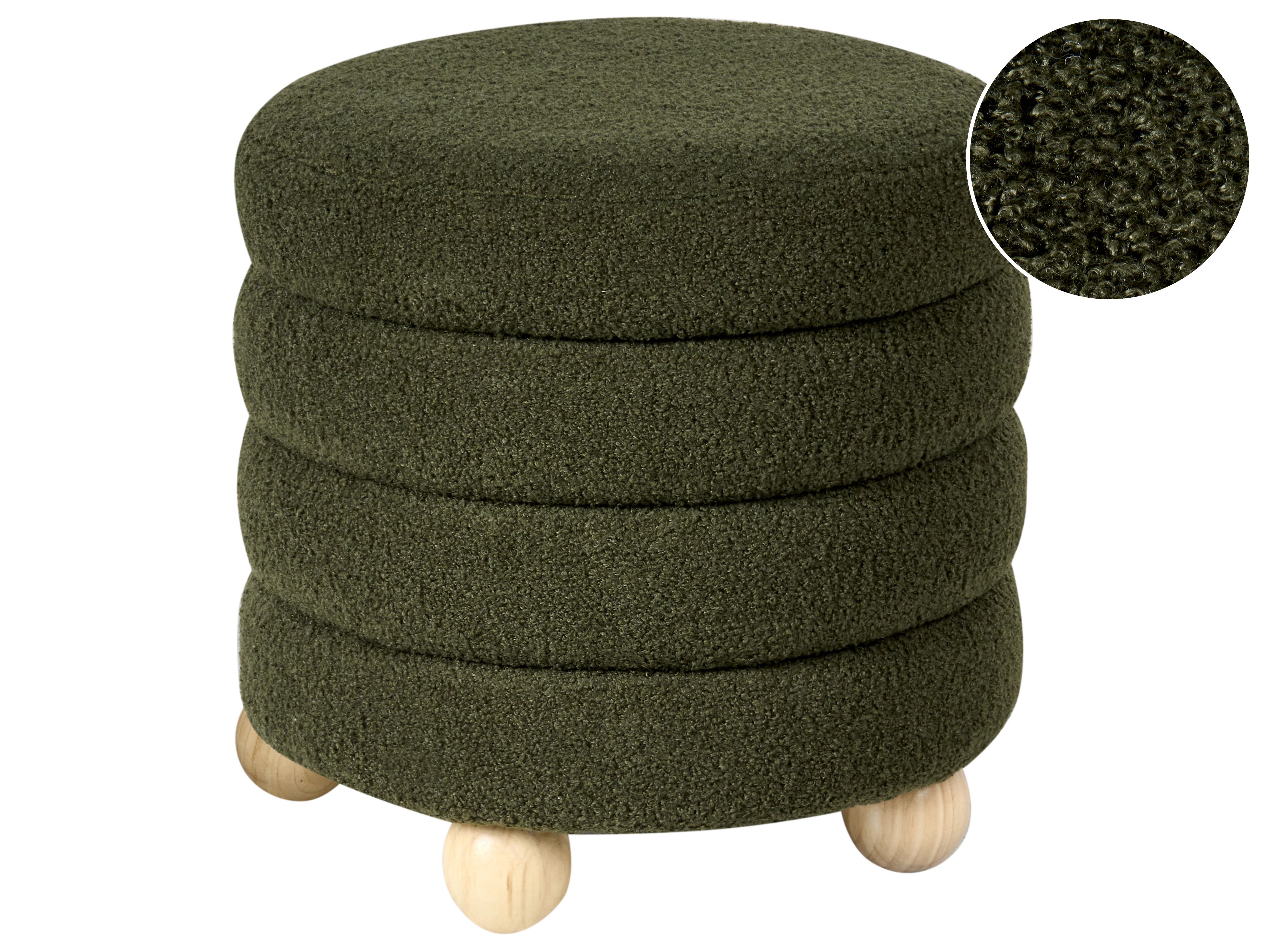 Pouffe CHILLY Boucle Green