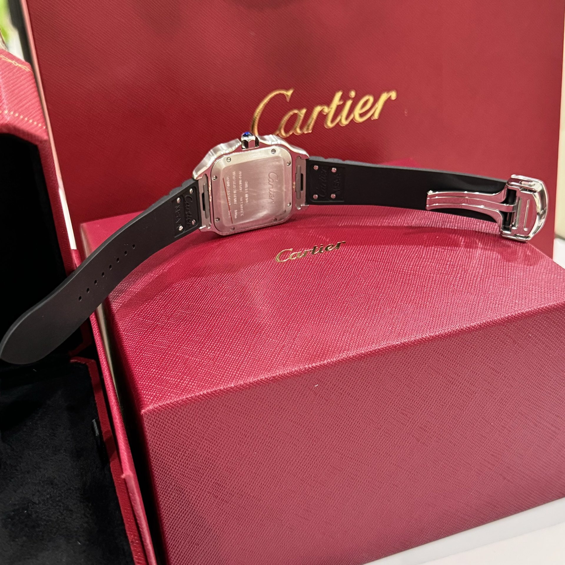 Cartier Replica Watches Santos Black Dial Roman Numeral Pile BV Factory 39.8mm - Top club