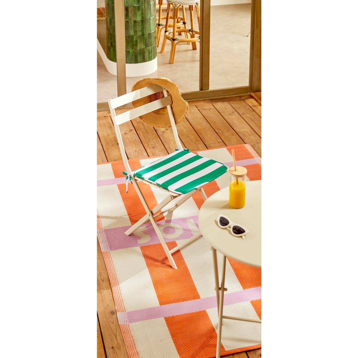 Chair Cushion "Poolside" Green, 39x39 cm