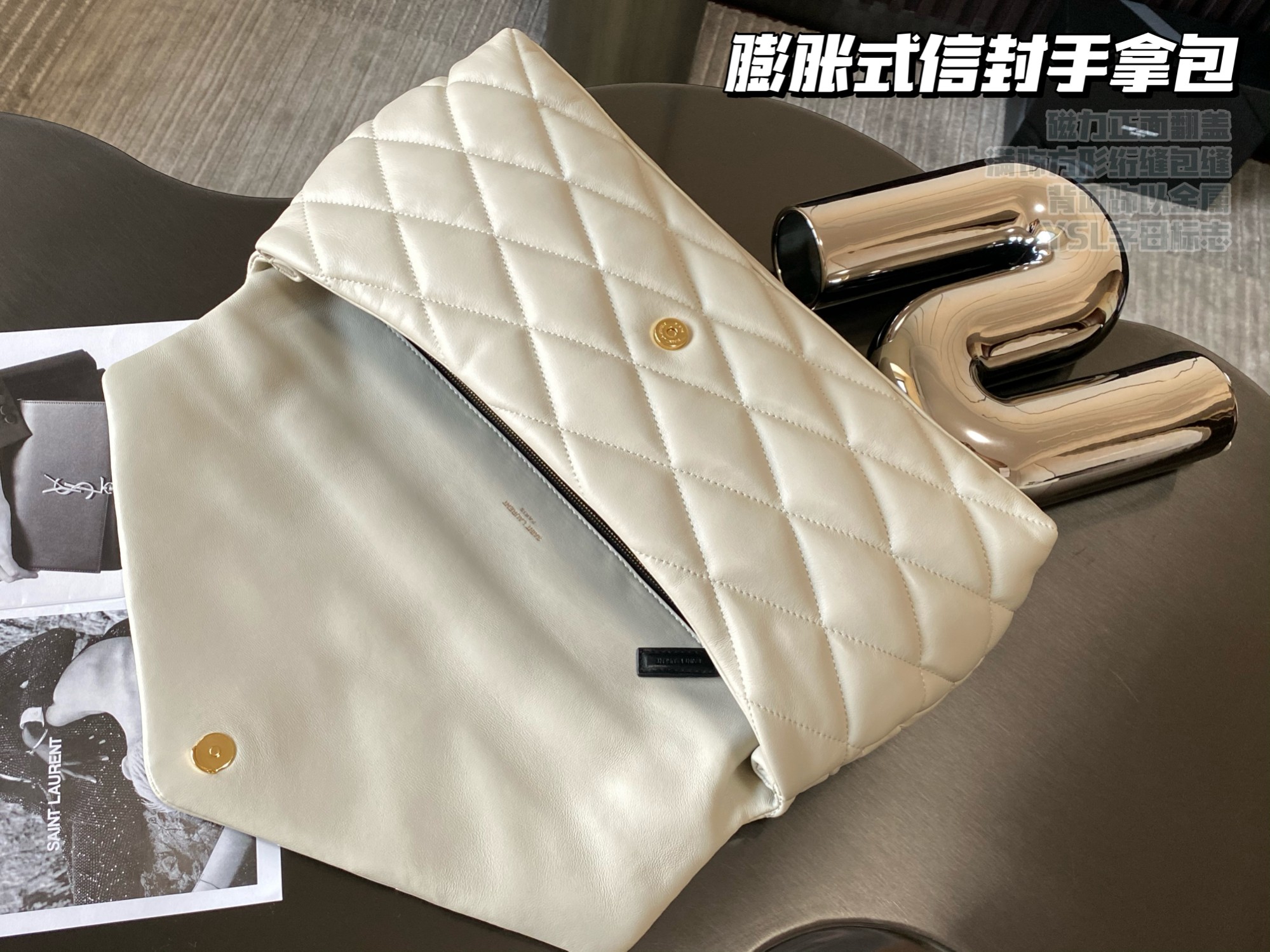 SADE LARGE CLUTCH IN SATIN1:1High-quality replica