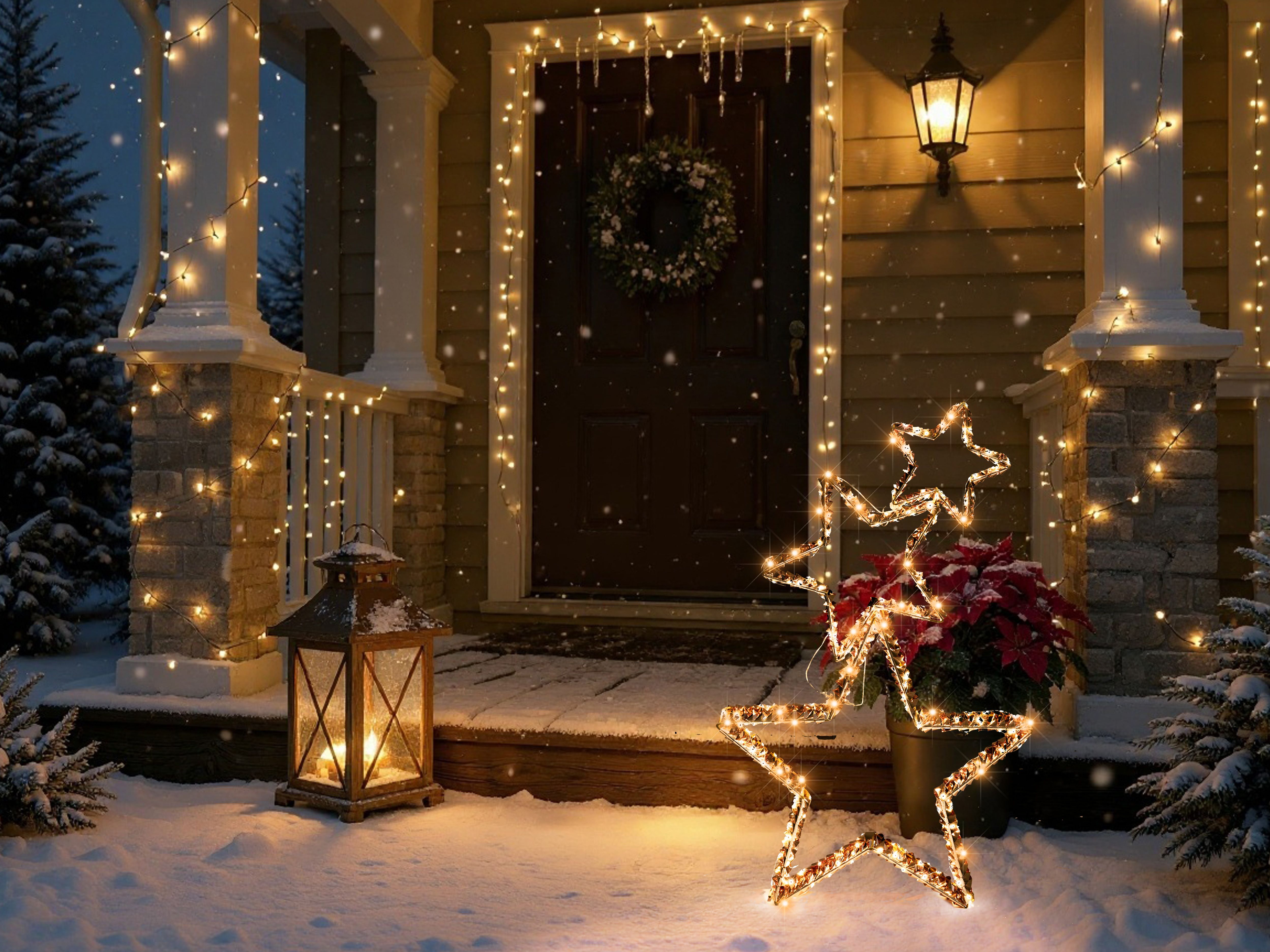 Outdoor Decoration LED BURESO Star 80 cm Gold