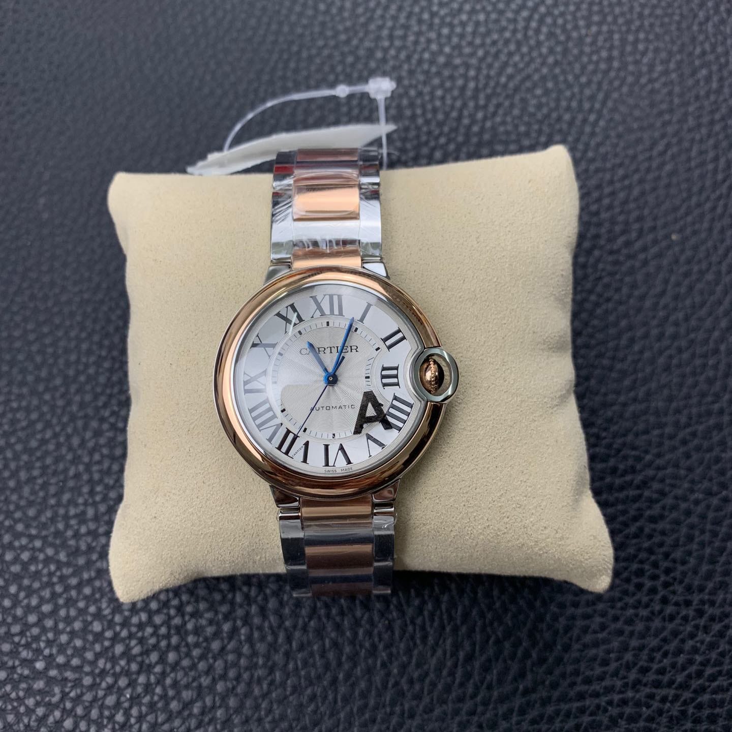 Fake Cartier Watch Ballon Bleu de Cartier Stainless Steel/Rose Gold 36mm Silver Dial W2BB0033 mechanical movement 3KF(1:1 replica) - Top club