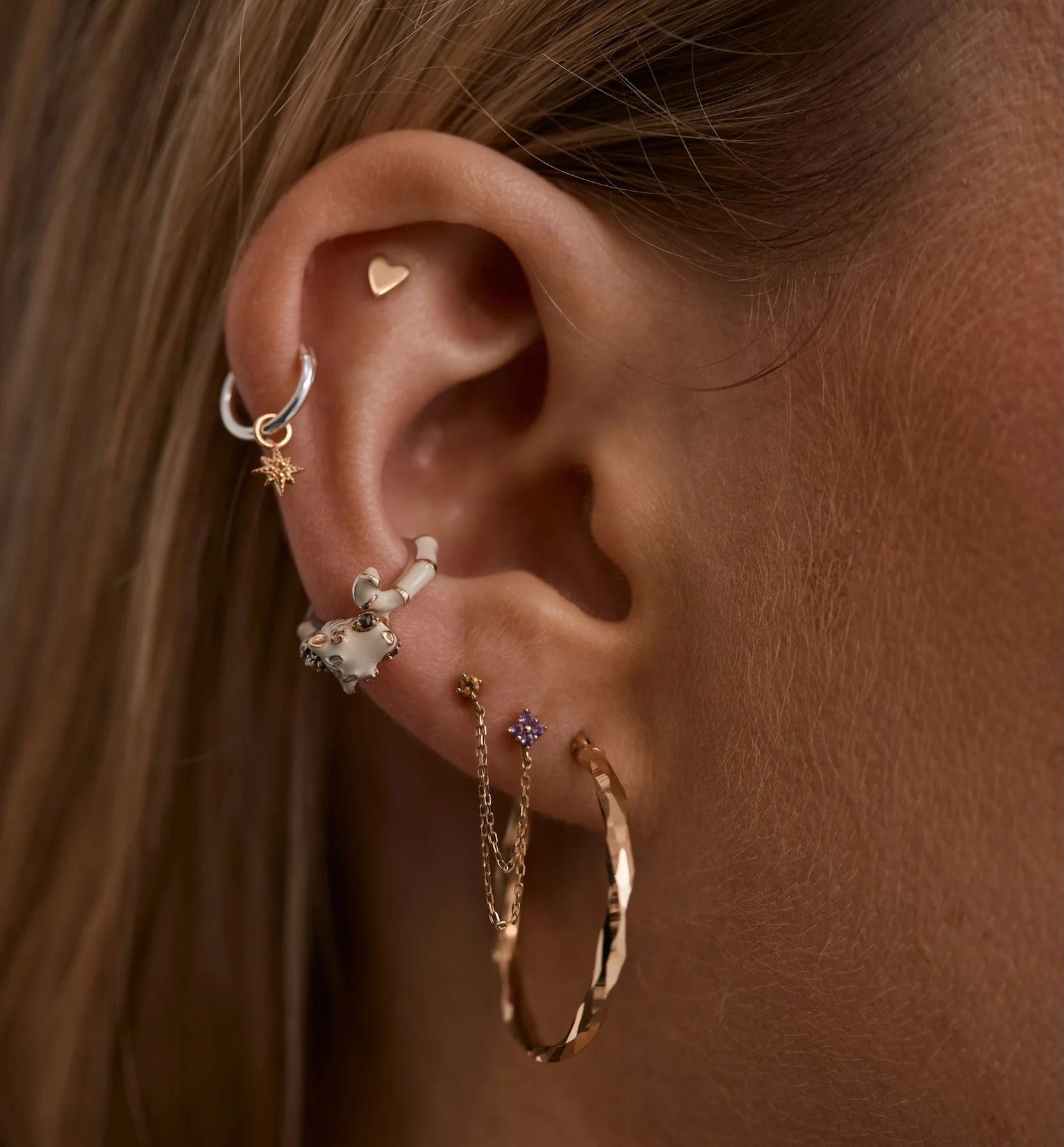 Snow Panther Ear Cuff