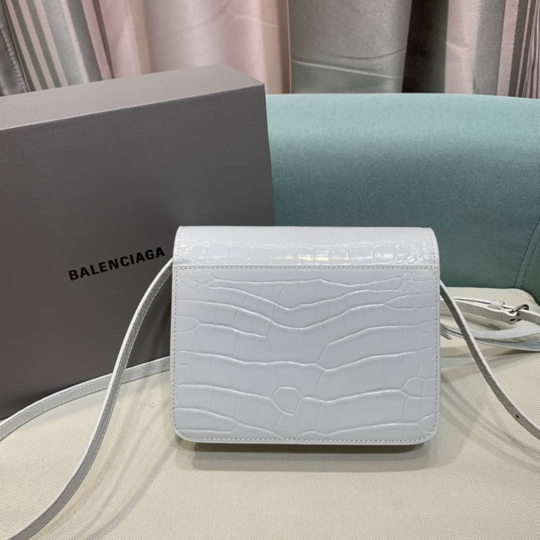 Balenciaga Crocodile Embossed Box Replica Shoulder Bag - Replicaclubs