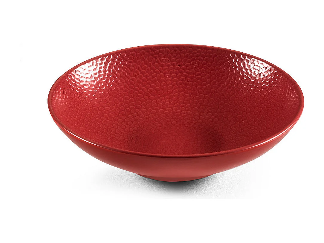 Stone Rouge - Assiette salade et pâtes 19 cm (lot de 6)