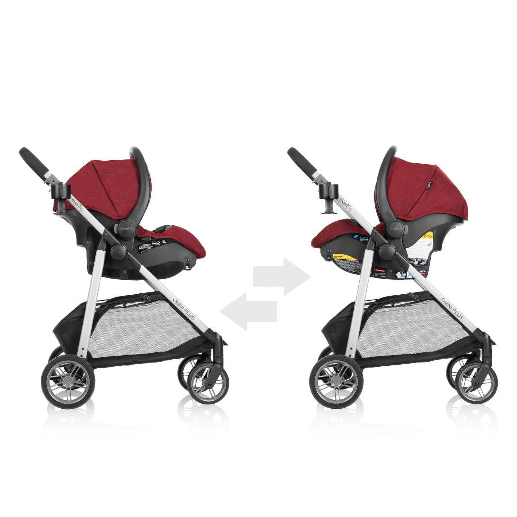 Evenflo Omni Plus Modular Travel System with LiteMax Sport Infant Car Seat, Mylar Gray, Unisex - Image 53
