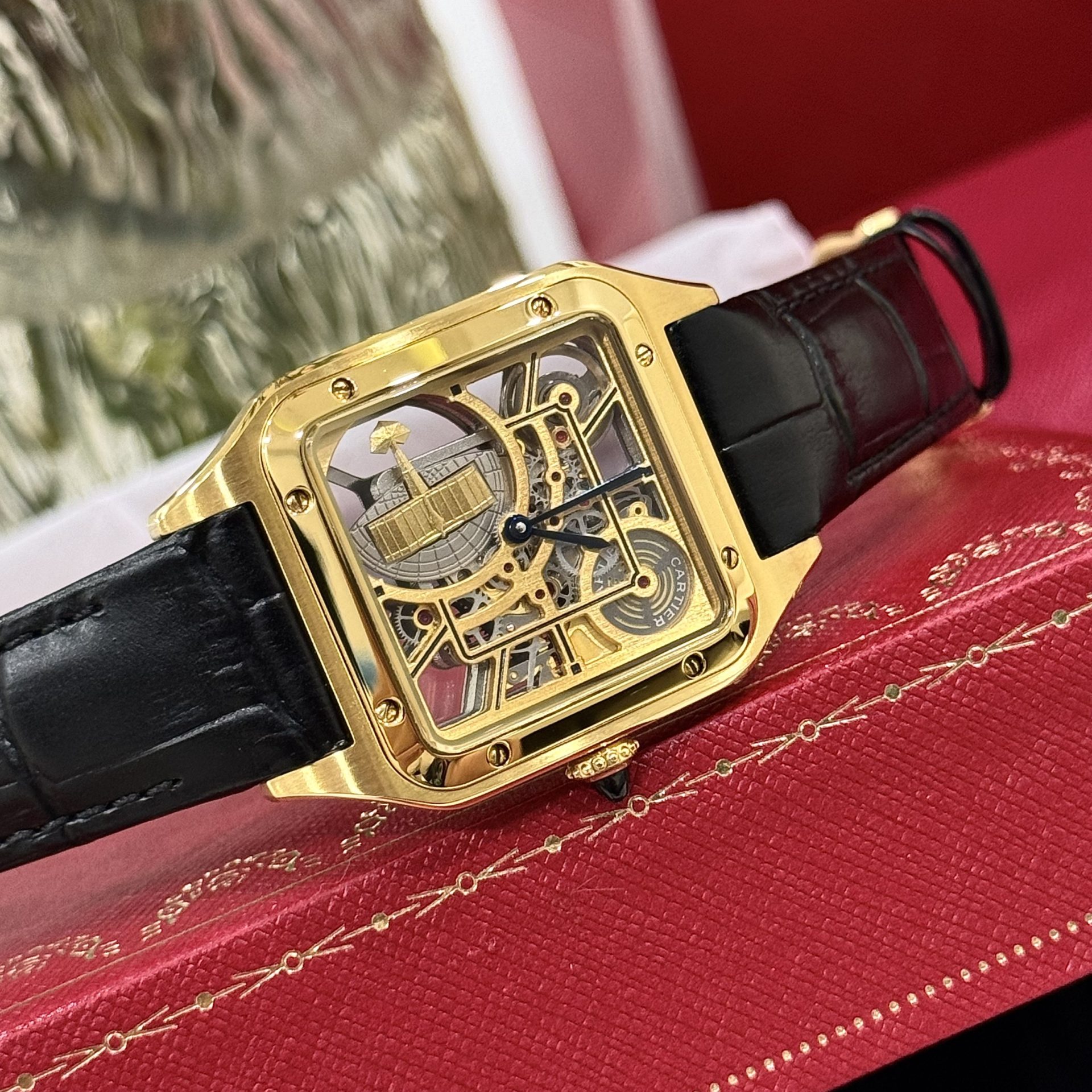 Cartier Replica Watch Santos WHSA0031 Quartz Leather Strap 31x43mm - Top club