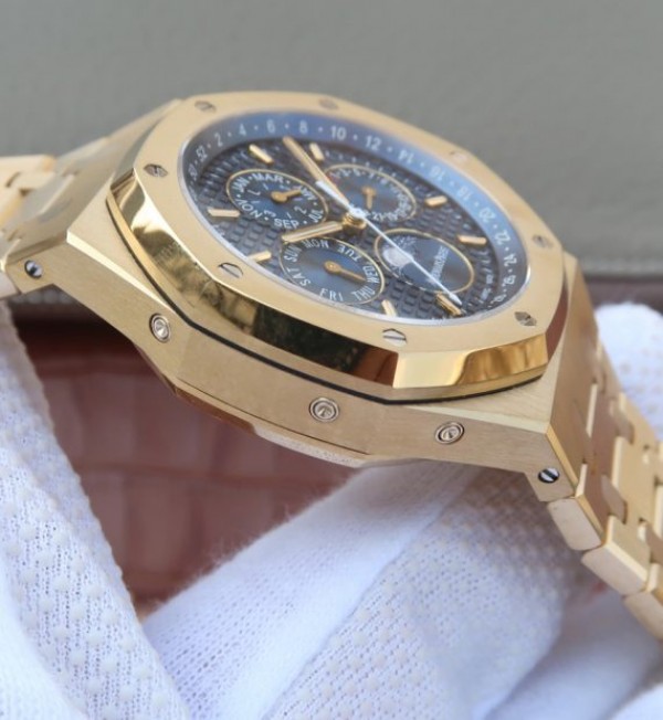 Replica Audemars Piguet JF Royal Oak 41mm 26574 YG Blue Dial White Hand A5134 - Top club