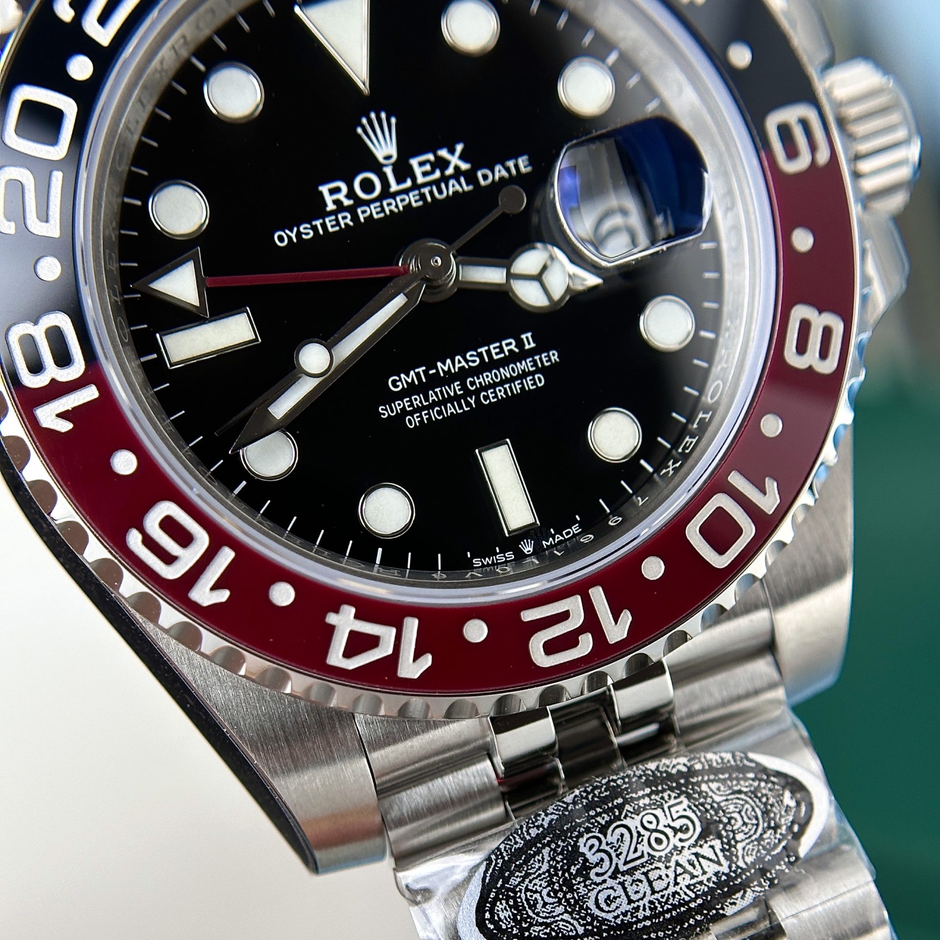Rolex Replica Watch GMT-Master II Coke Black Dial Strap Jubilee Clean Factory 40mm - Top club