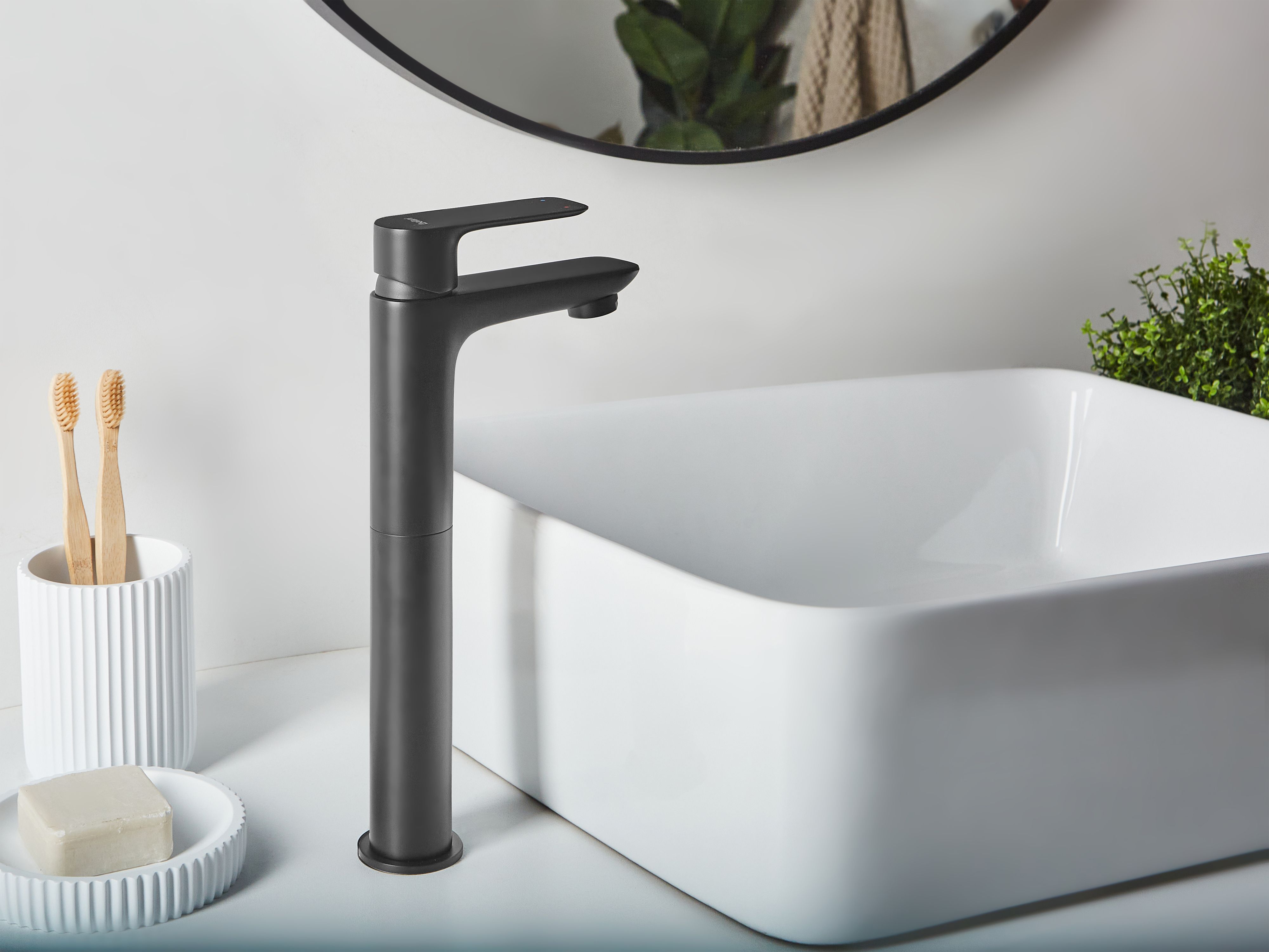 Tall Basin Mixer Tap CHIMBOTE Brass Black