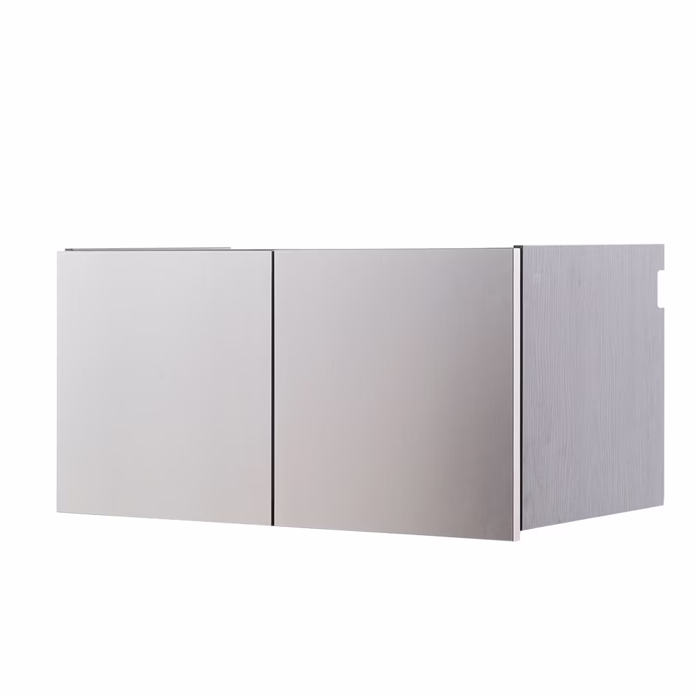 7-Piece Storage Cabinet Set, Modern Style Kitchen Furniture Set with Stand Cupboard and Console Table, Wall-Mounted or Free-standing Cabinet Set for Living Room, Kitchen, Dark Gray - Image 11