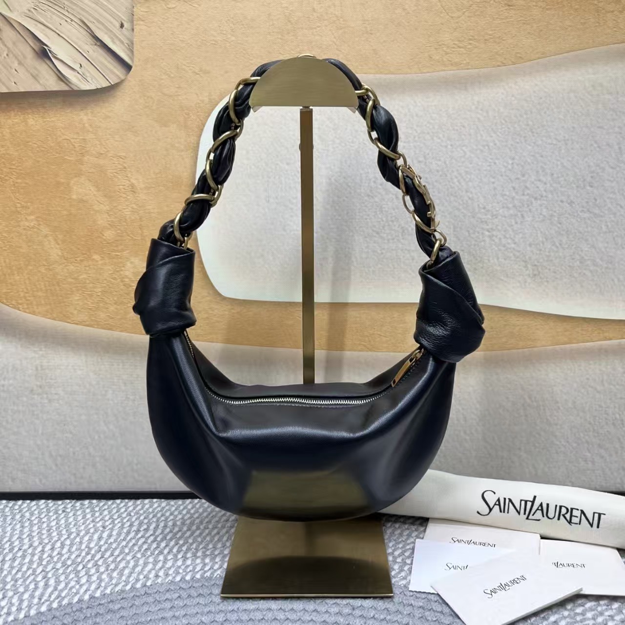 Saint Laurent AMALIA Leather Hobo HandBag1:1High-quality replica