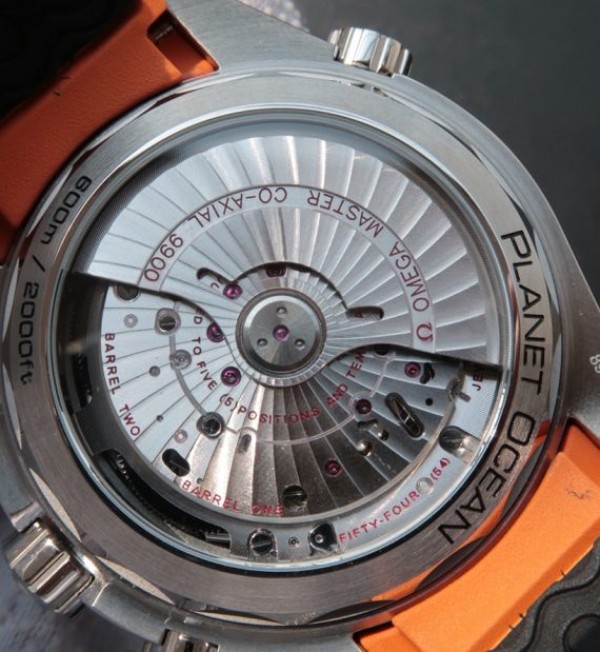 Replica Omega OMF Planet Ocean Master Chronometer SS Black/Orange Bezel Black Dial Nylon A9900 - Top club