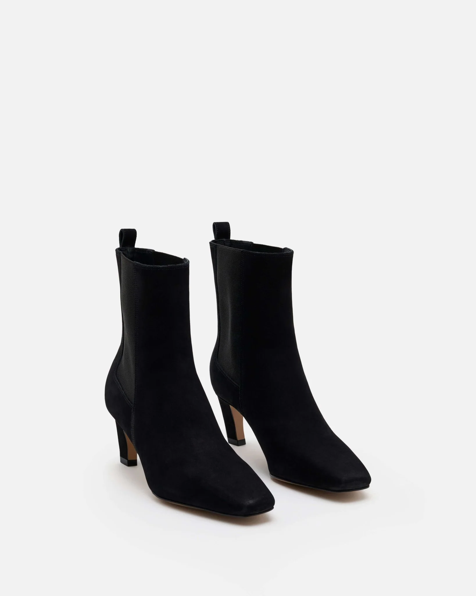 BOTTINES KRISTIN/NUB - En cuir nubuck à talons noir