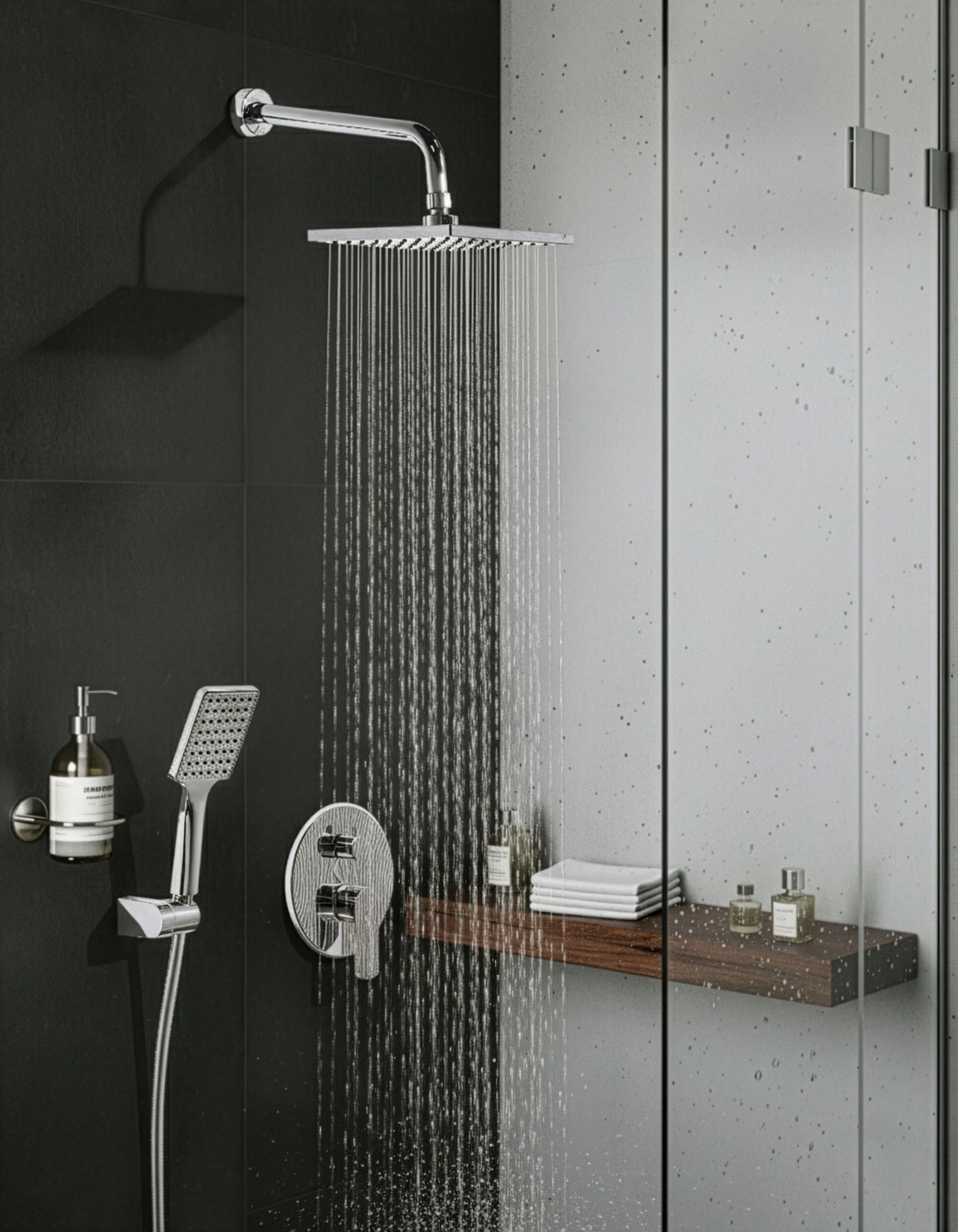Concealed Shower Set with Rainshower GUARATUBA Silver
