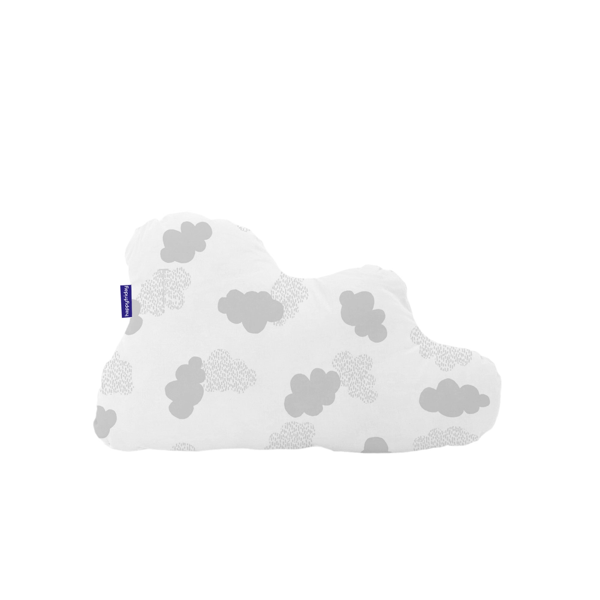 Clouds Kussen 60x40 cm Grijs Basic Kids, Grijs, 100% katoen, de kwalit