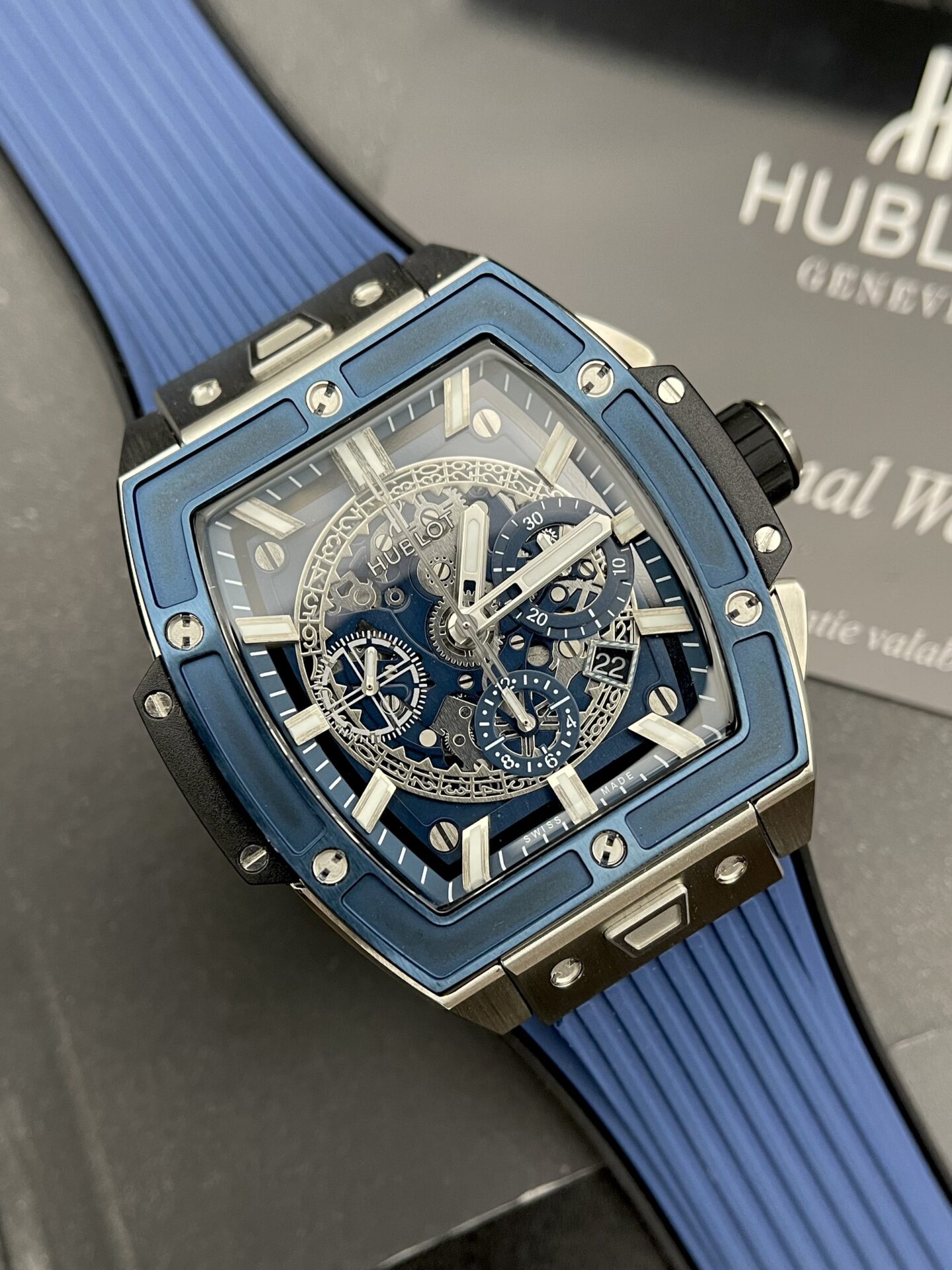Hublot Spirit Of Big Bang Replica 11 Watch Titanium Blue 42mm - Elite Watch Atelier