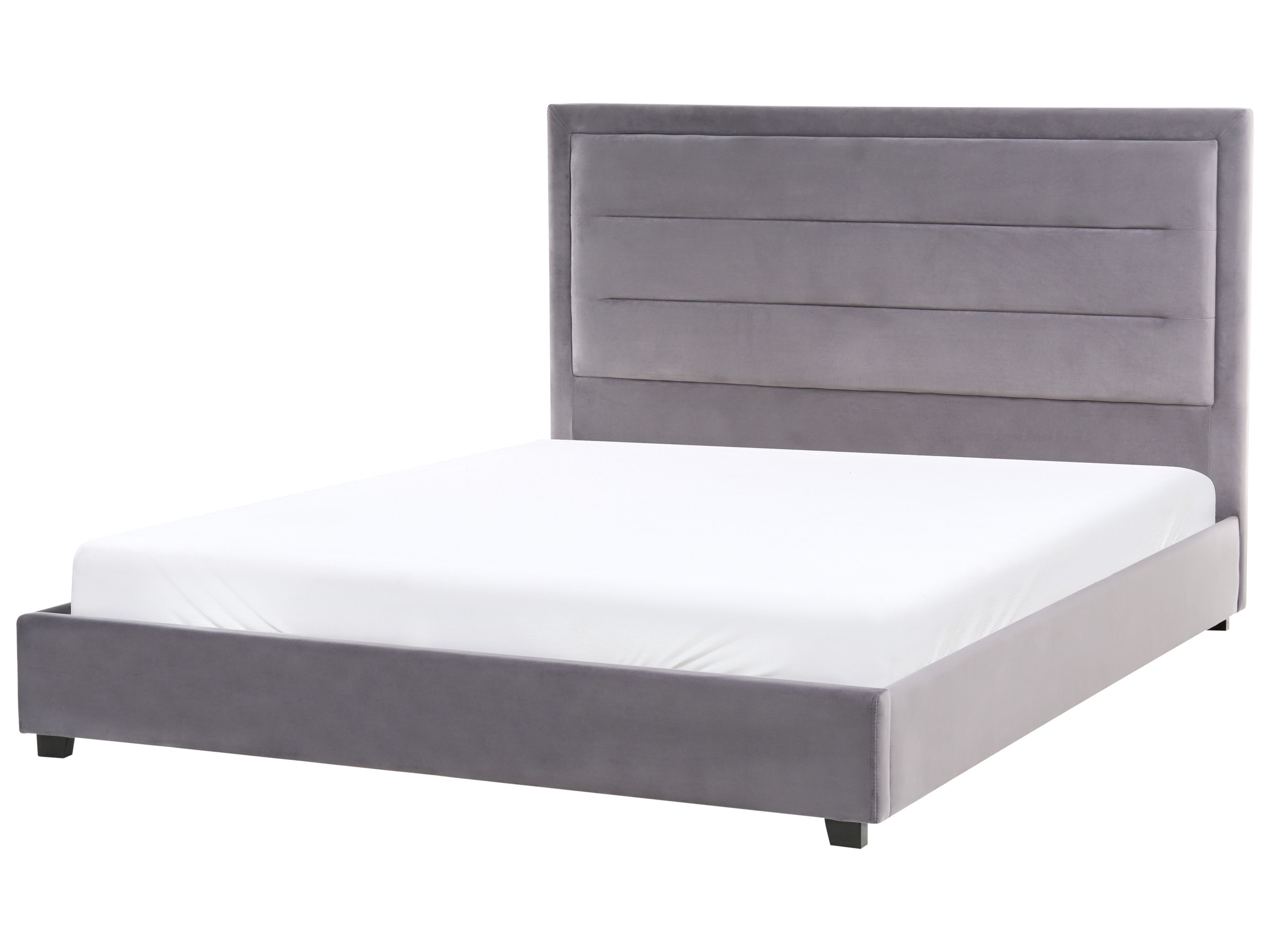 Bed Velvet ROUEN 160 x 200 cm (EU King Size) Dark Grey