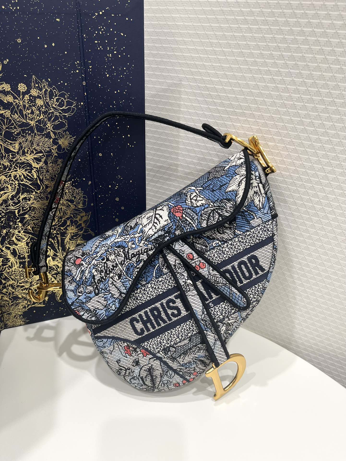 Saddle Bag Denim Multicolor For Women 10in/25.5 cm M0446CRZI_M49E1:1High-quality replica