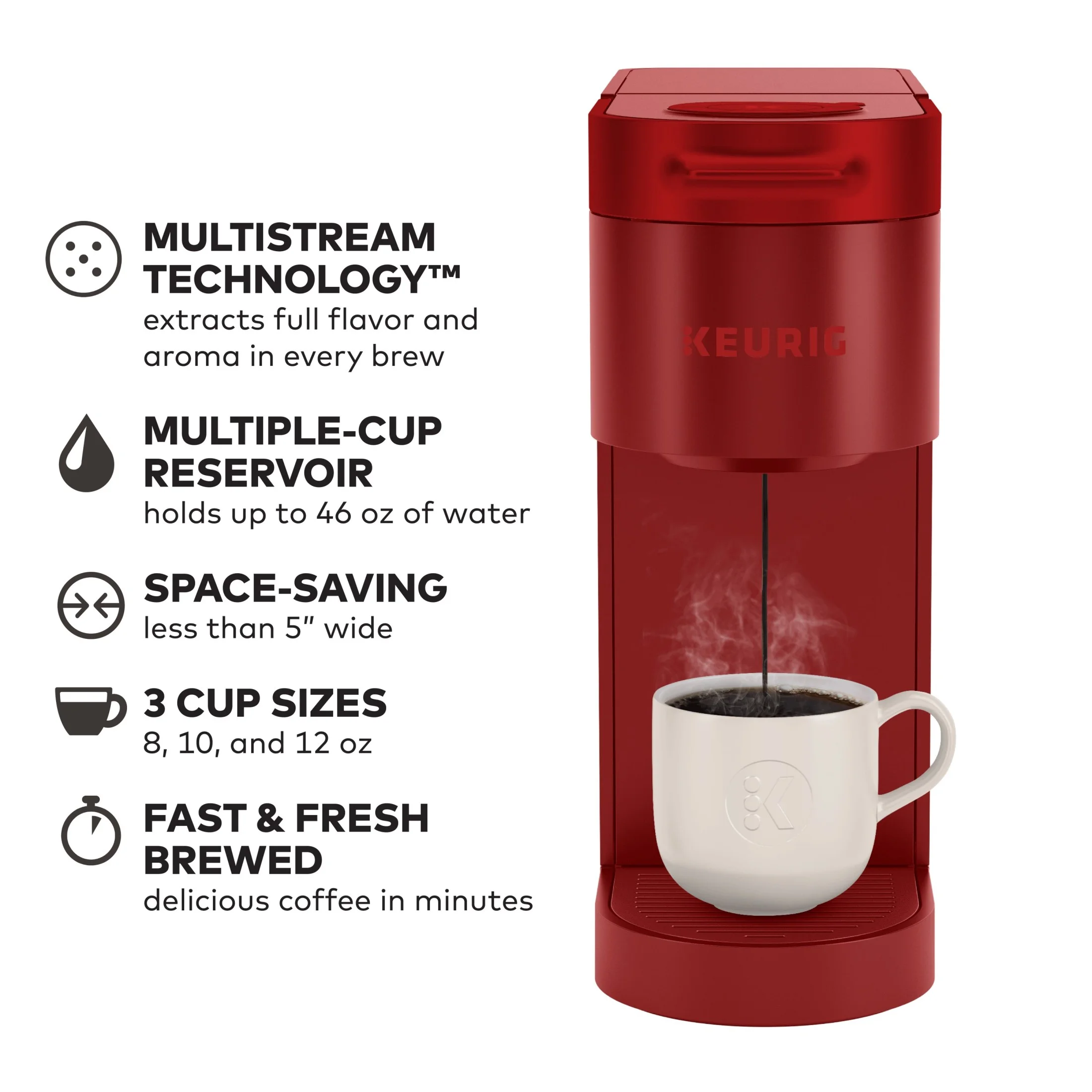 Keurig K-Slim Black Single-Serve K-Cup Pod Coffee Maker - Image 13