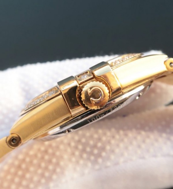 Replica Omega V6 Constellation YG White Dial Diamonds Bezel YG Bracelet A2500 - Top club