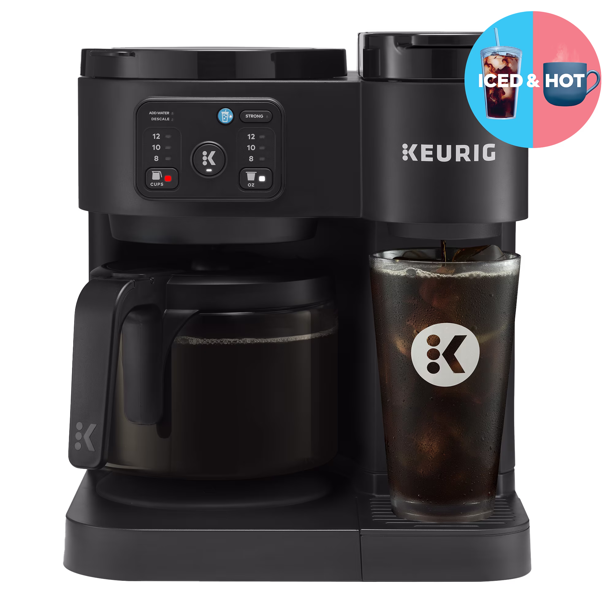 Keurig K-Duo Essentials, Hot & Iced Single-Serve K-Cup Pod Coffee Maker & Carafe, Moonlight Grey - Image 3