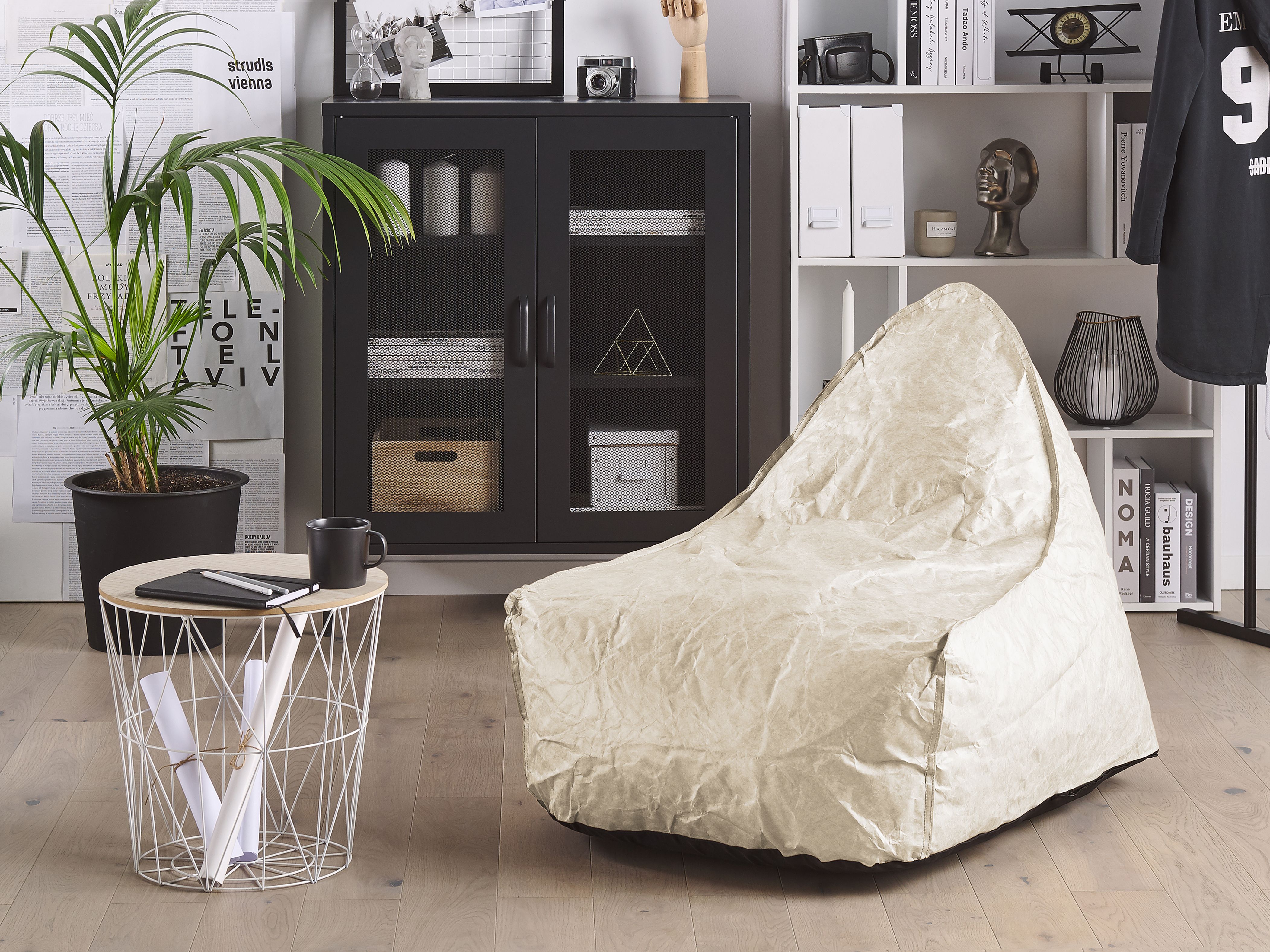 Bean Bag 200 L DROP 63 cm 75 cm Light Beige