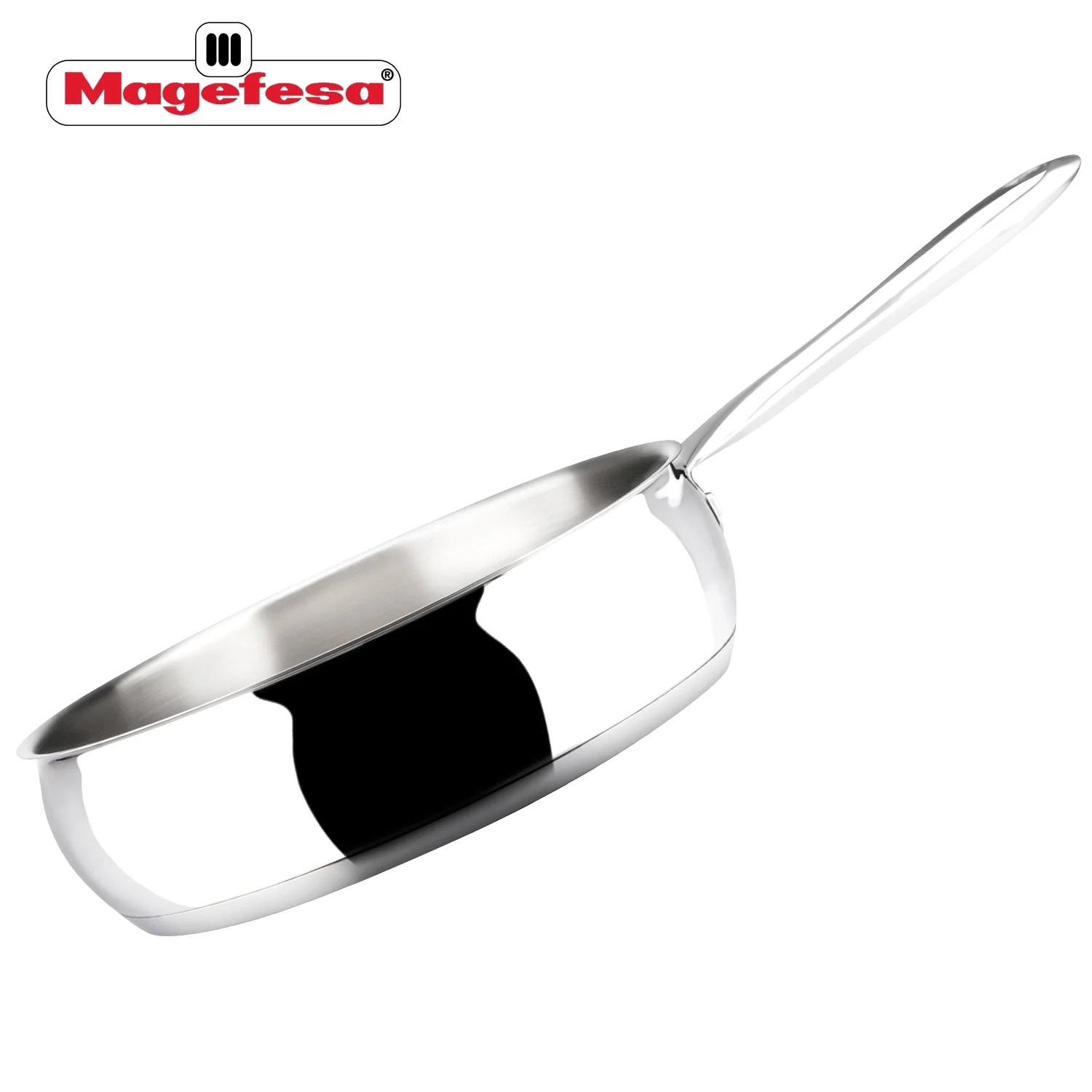 Magefesa Kuchen 9-Piece Stainless Steel Cookware Set, Includes Four Pots and a Frying Pan with Glass Lids and Ergonomic Handles, Suitable for All types of Stovetops including Induction - Image 6