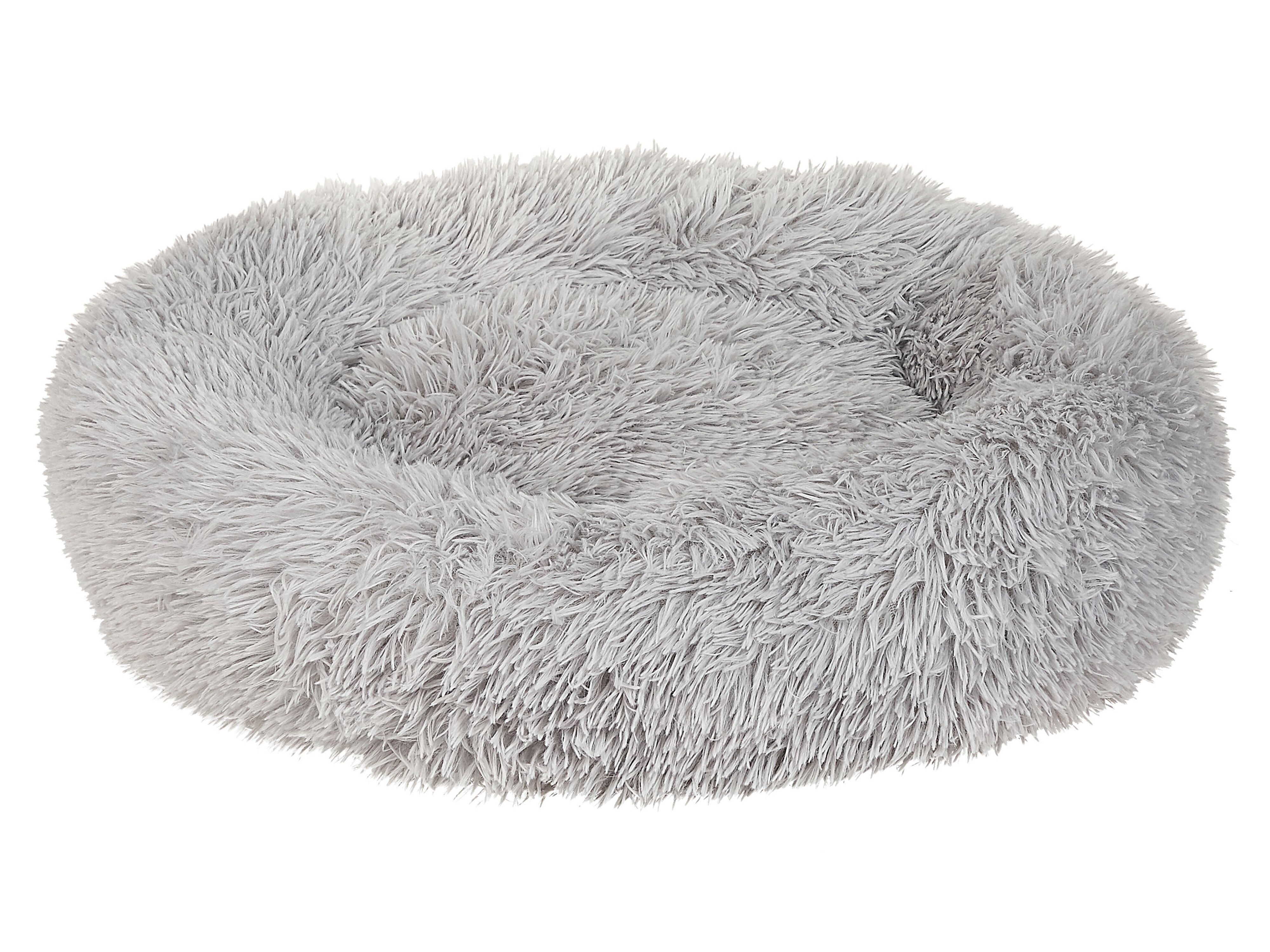 Pet Bed KULU Faux Fur Light Grey