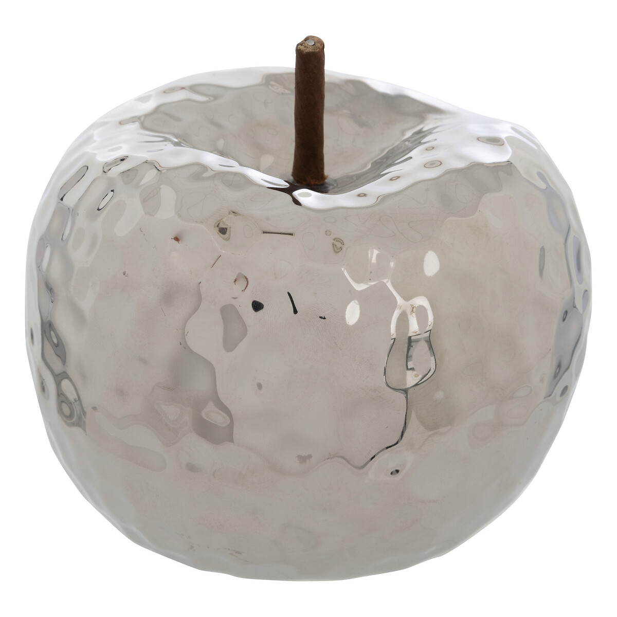 Apple decoration "Pamela" Ceramic, Silver, H.14 cm