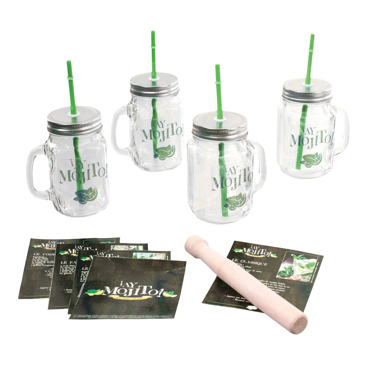 Mojito Preparation Kit "Mojito" 5 pieces, 400 ml, Transparent