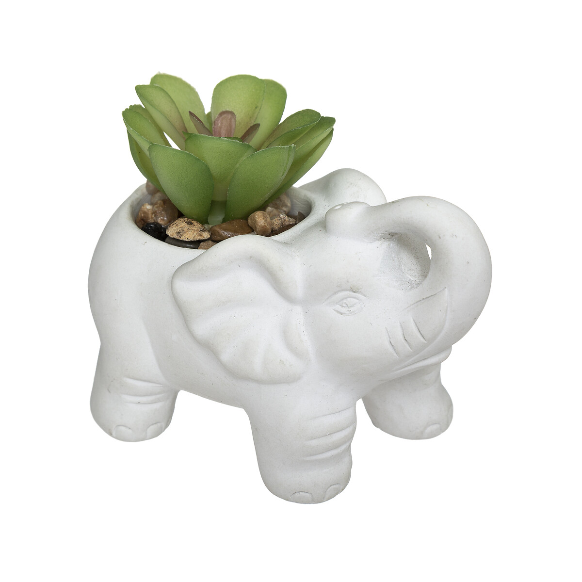Artificial plant "Elephant" Cement pot, H.10 cm