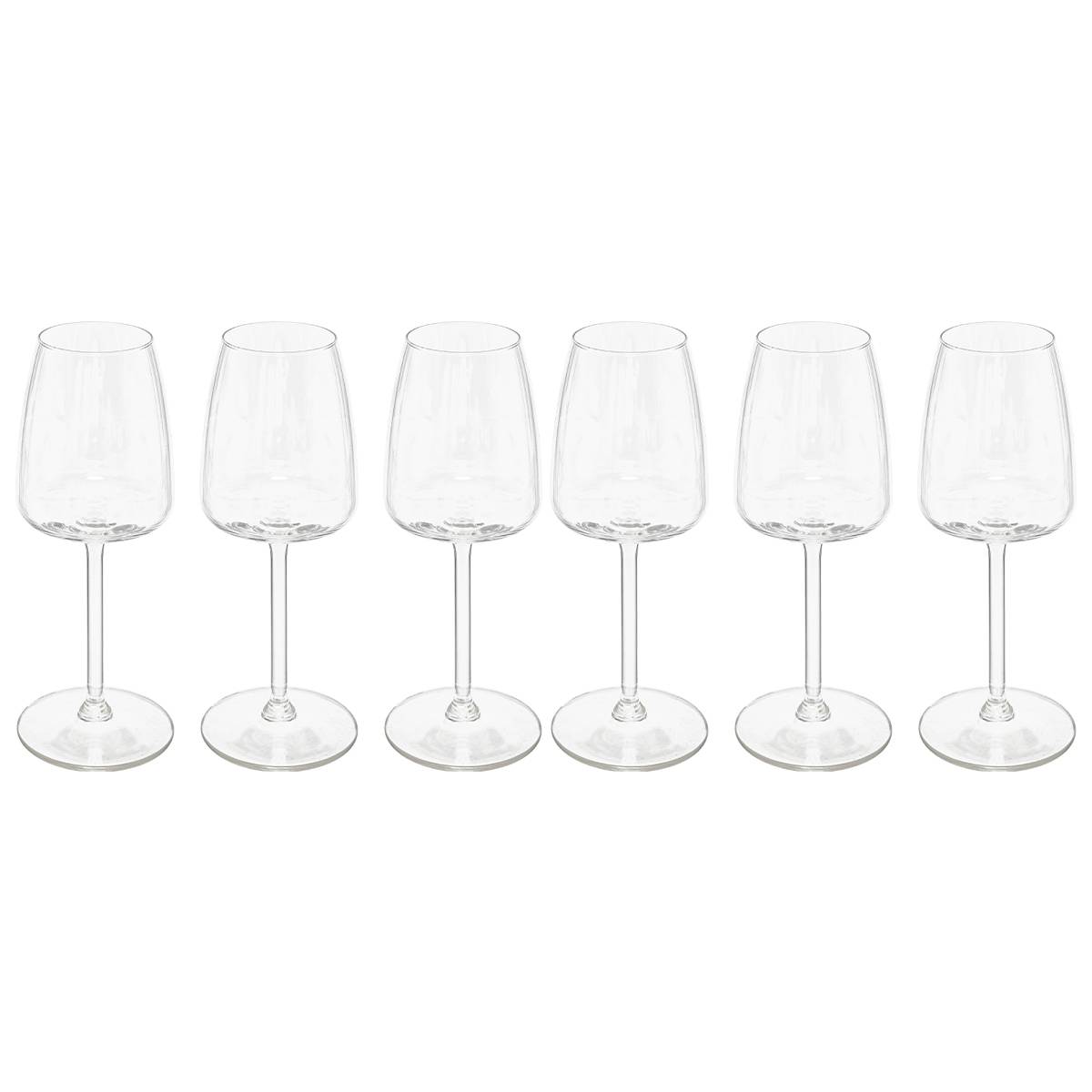 Set of 6 wine glasses "Tanya" 310 ml, Transparent